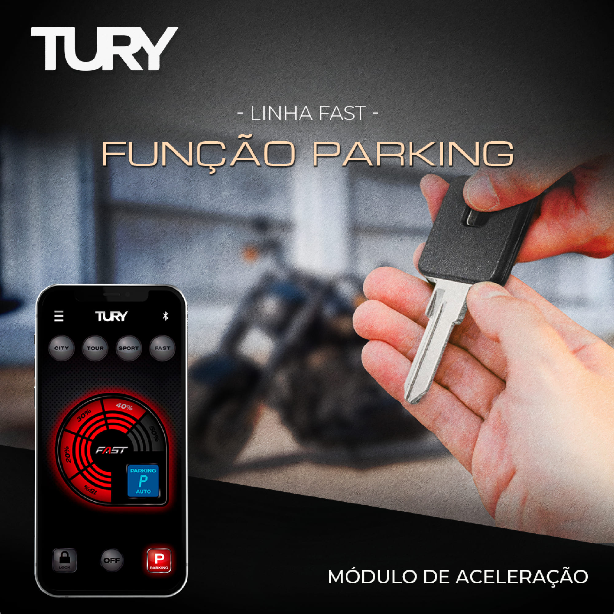 Módulo de Aceleração Para Motos Plug in Play Street Glide / Electra Glide / - Tury FAST_IP_3.3G