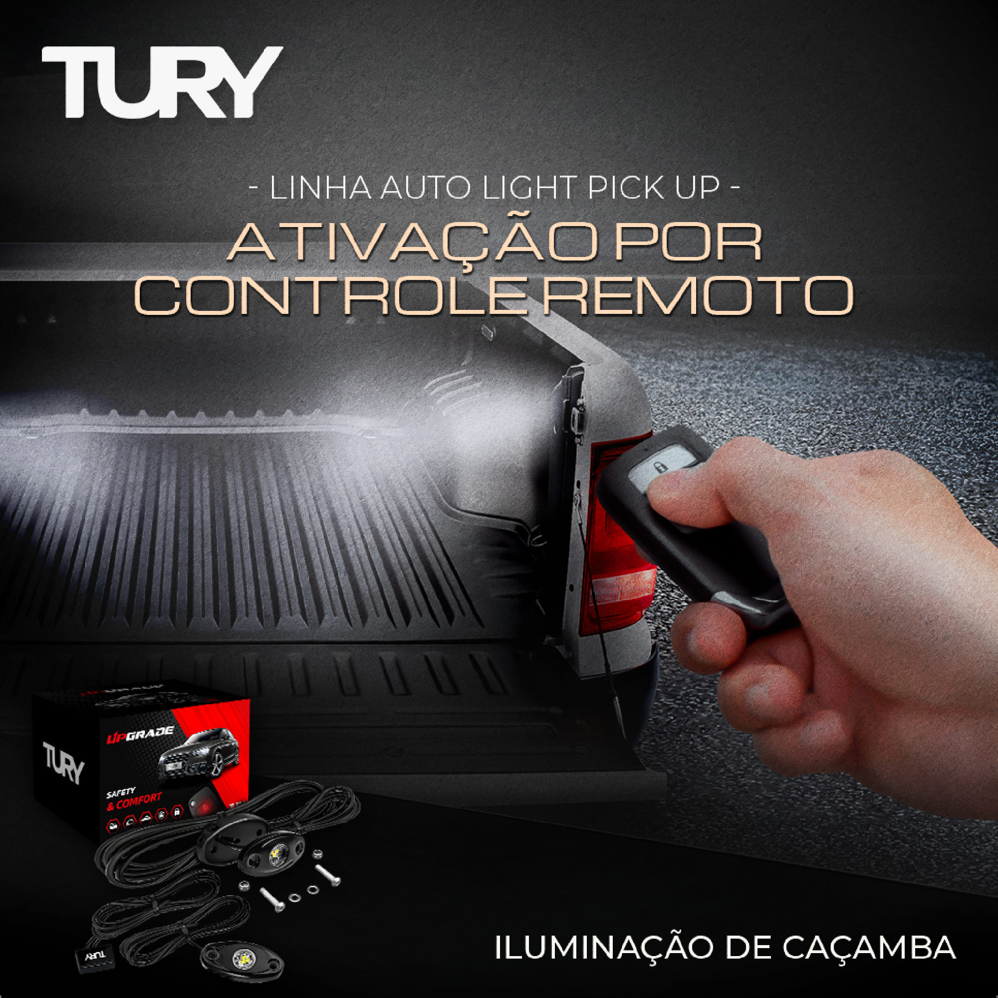 Módulo Para Iluminação De Caçamba C10 C20 D20 TURY AUTO LIGHT PICK-UP