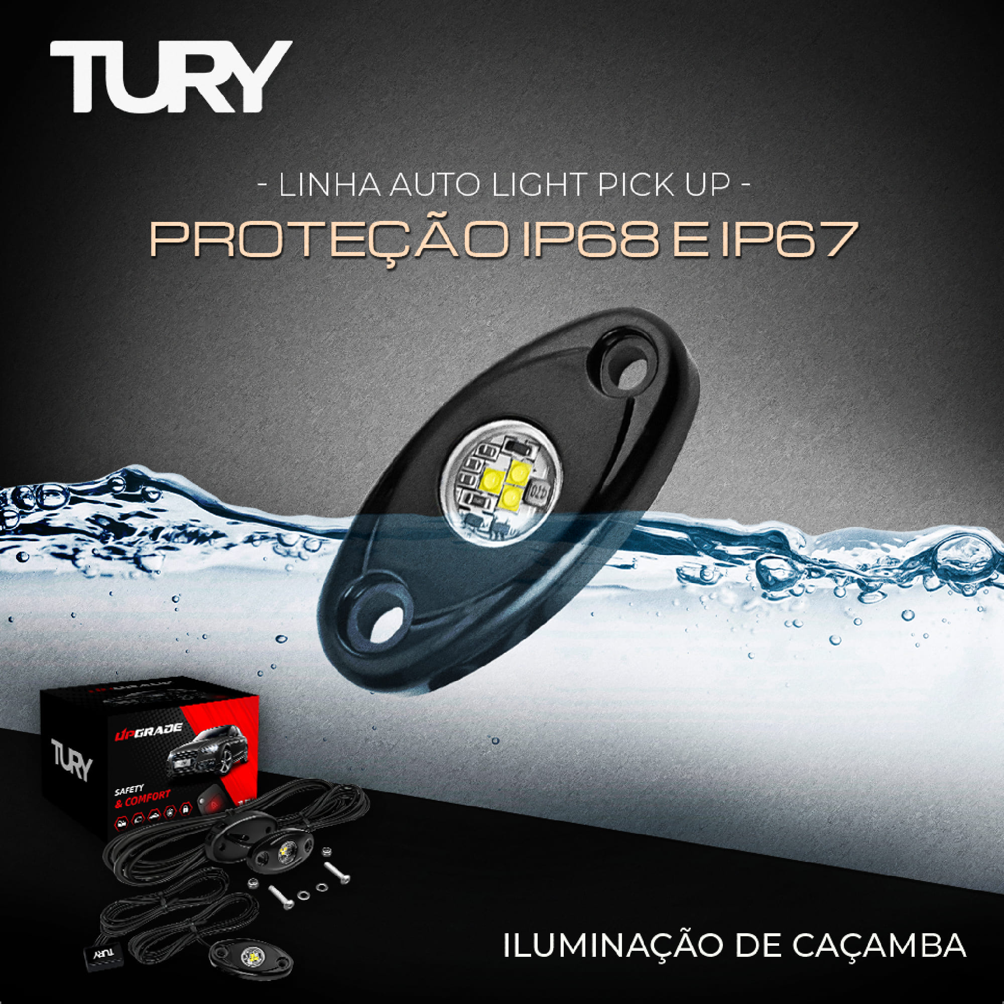 Módulo Para Iluminação De Caçamba C10 C20 D20 TURY AUTO LIGHT PICK-UP