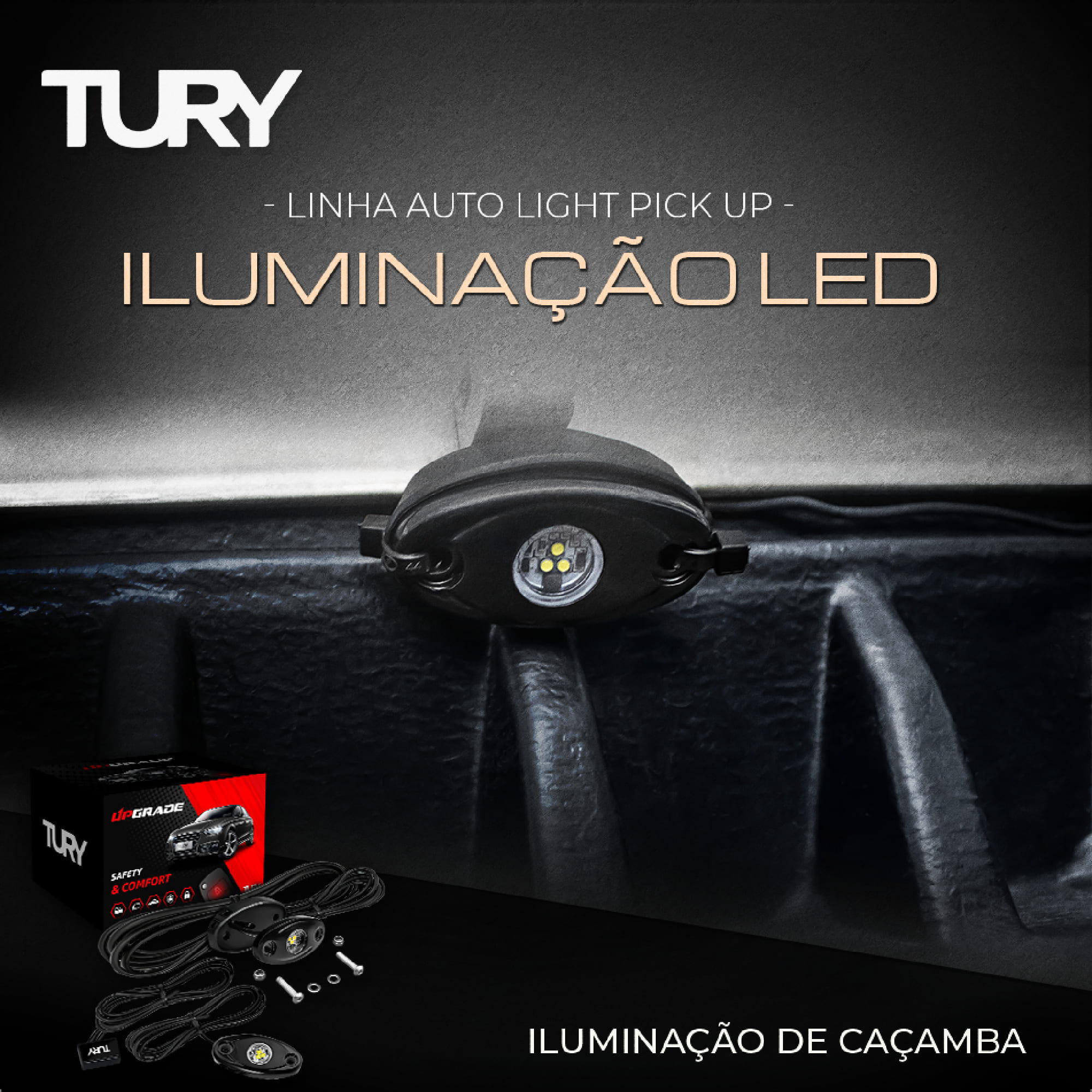 Módulo Para Iluminação De Caçamba C10 C20 D20 TURY AUTO LIGHT PICK-UP