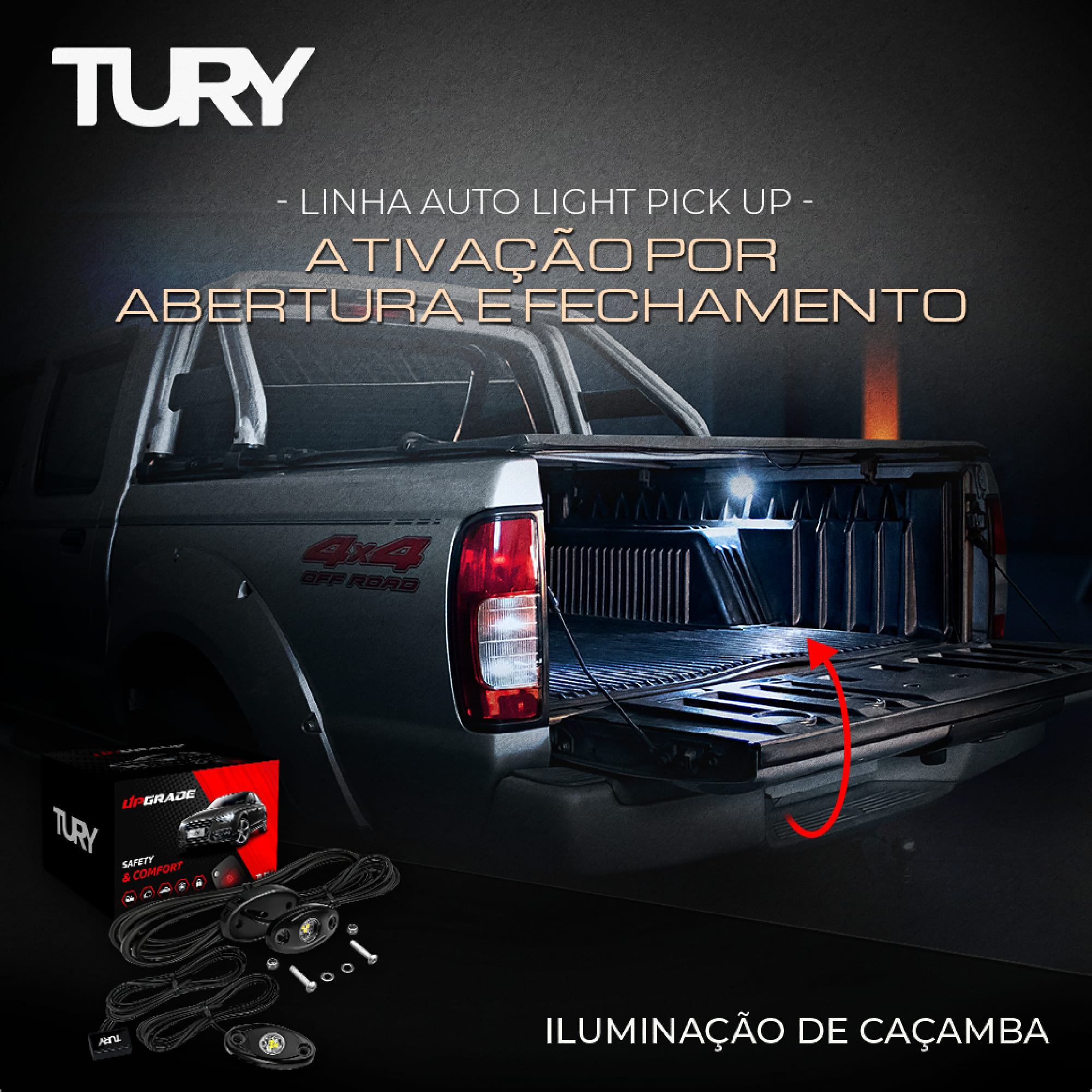 Módulo Para Iluminação De Caçamba C10 C20 D20 TURY AUTO LIGHT PICK-UP