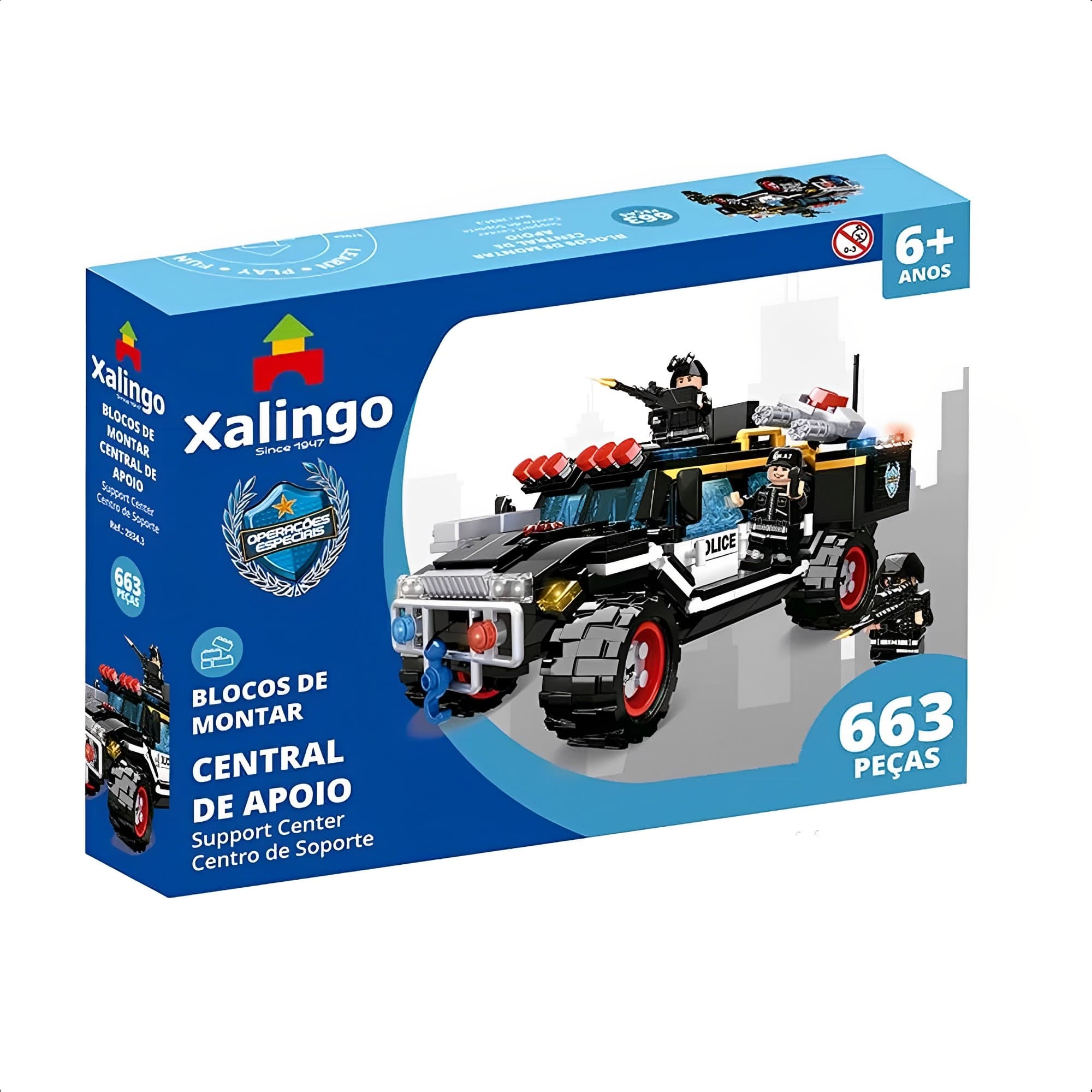Brinquedo De Encaixe 663 Peças Operações Especiais Central De Apoio Infantil +6 Anos - 28343