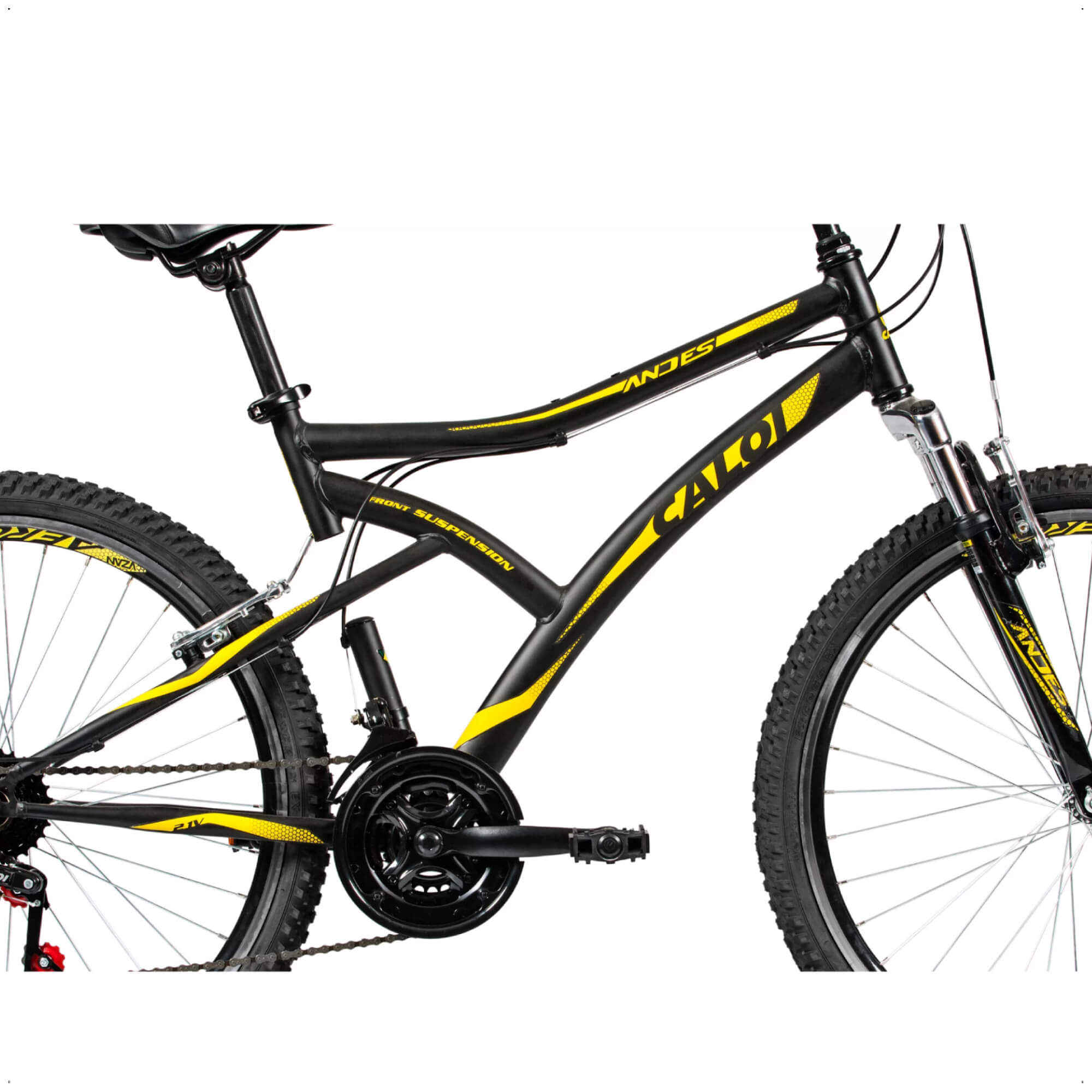 Bicicleta Caloi Andes Tamanho 18 Aro 26 com 21 Marchas Preto Até 100kg Freios v-brake 007925.19005