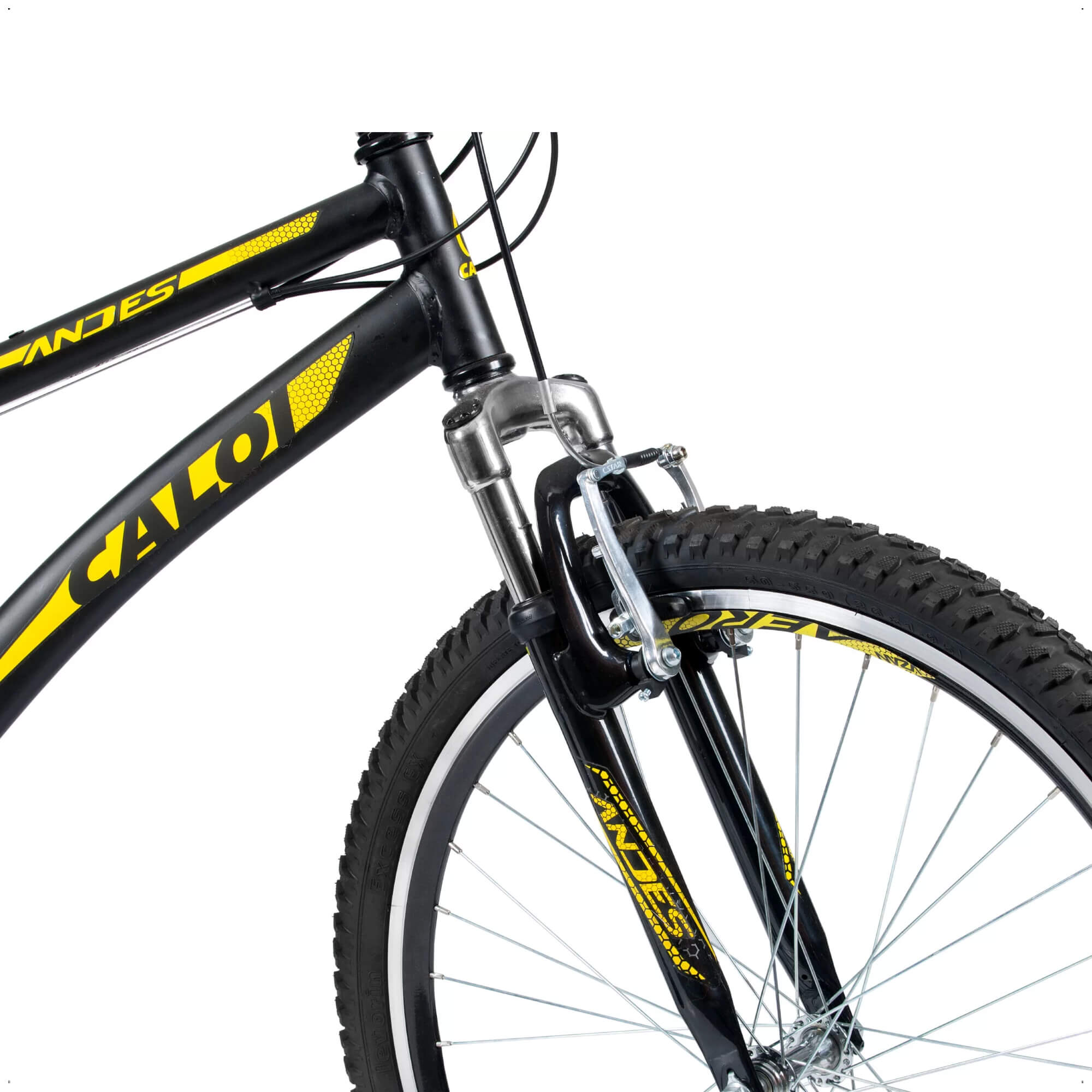 Bicicleta Caloi Andes Tamanho 18 Aro 26 com 21 Marchas Preto Até 100kg Freios v-brake 007925.19005