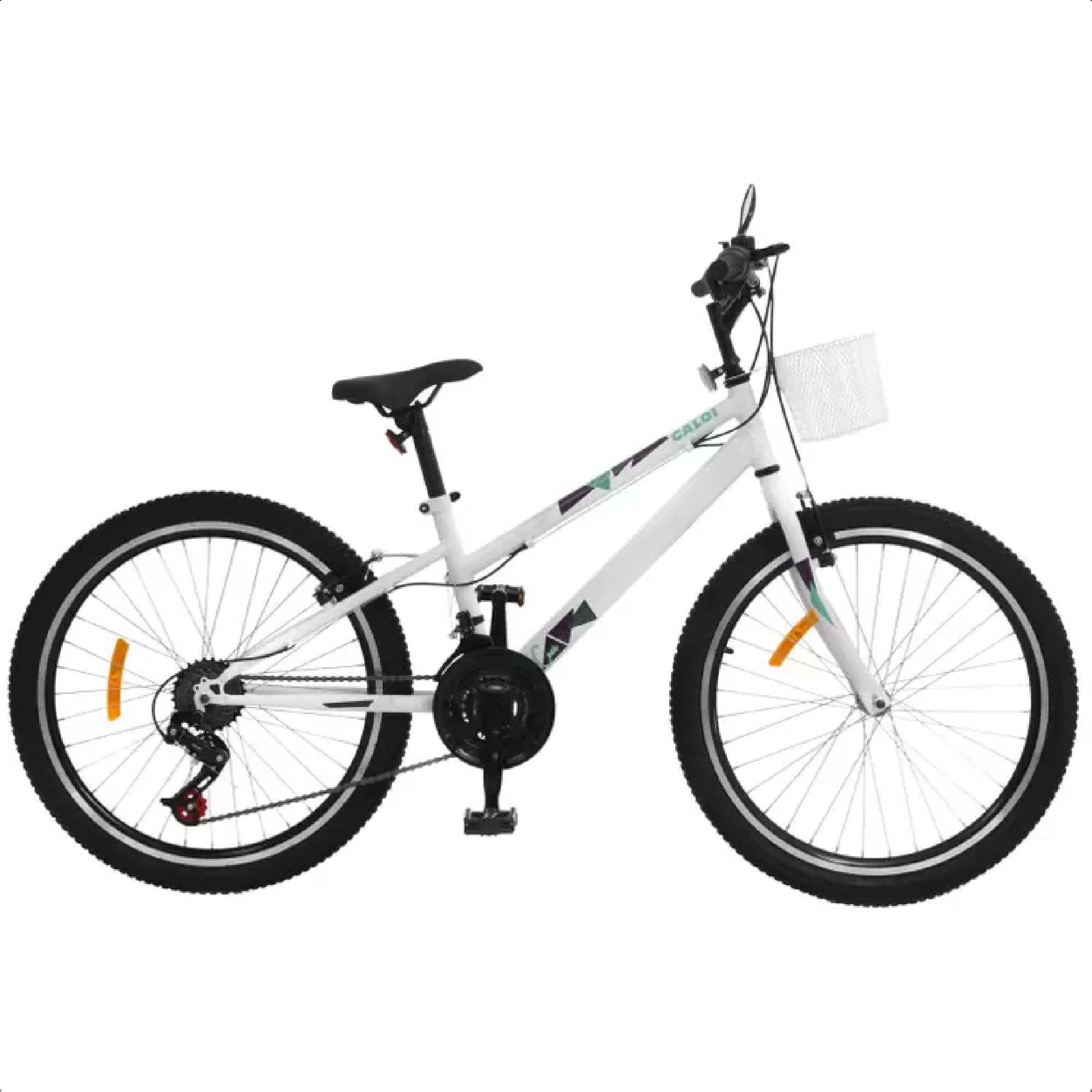 Bicicleta Infantil Caloi Aro 24 Ceci 21 Marchas T13R24V21 A21 Freio V-Brake Branco 004296.19006