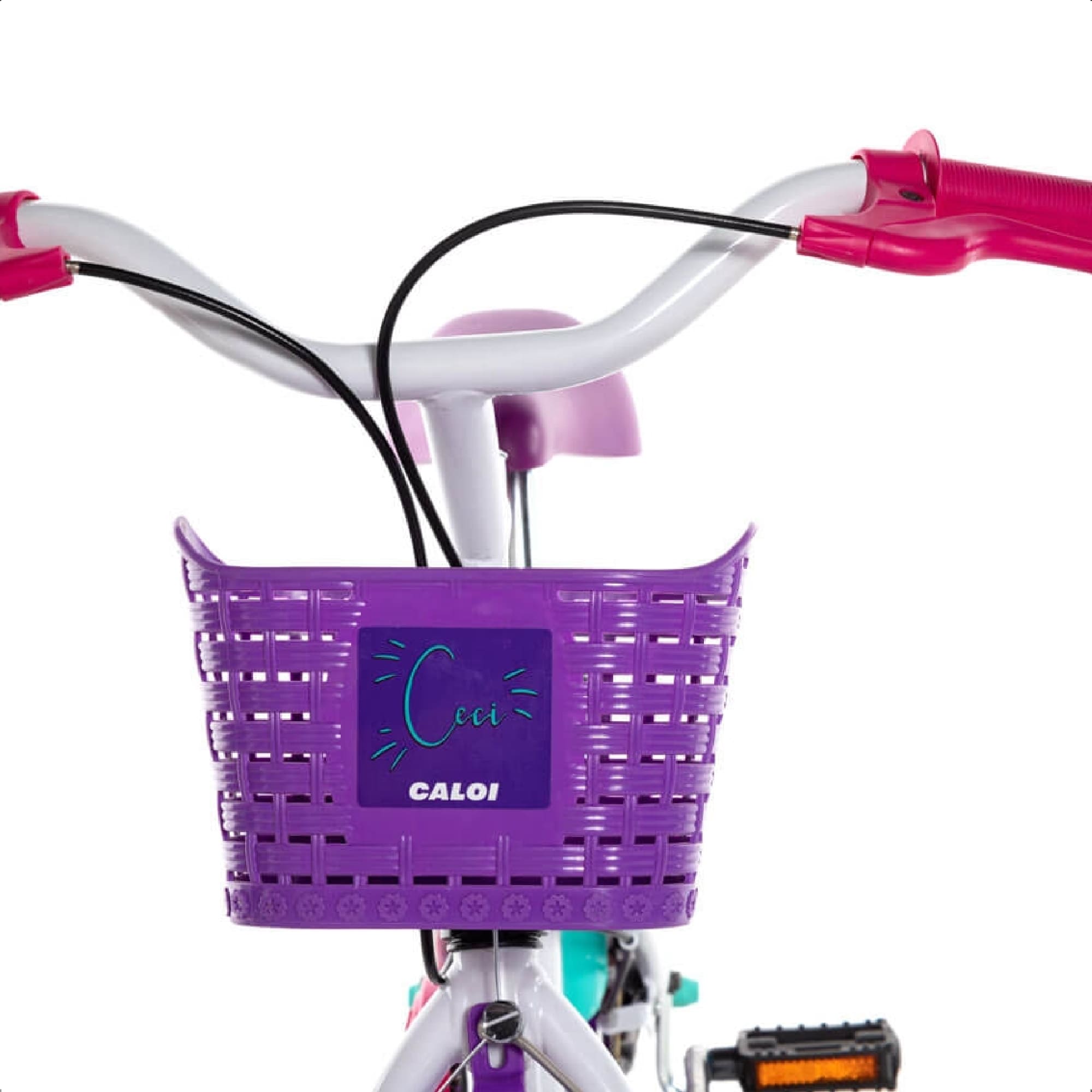 Bicicleta Infantil Aro 16 com Rodinhas Caloi Ceci 1 Marcha Corrente KMC T10R16V1 A22 Multicolorido 004809.19009