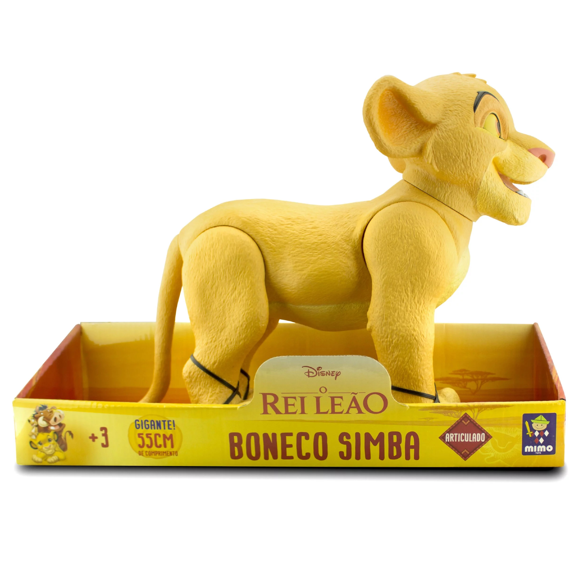 Boneco Rei Leão Simba Gigante 55cm Infantil Articulado Plástico Resistente Mimo Toys - 0420