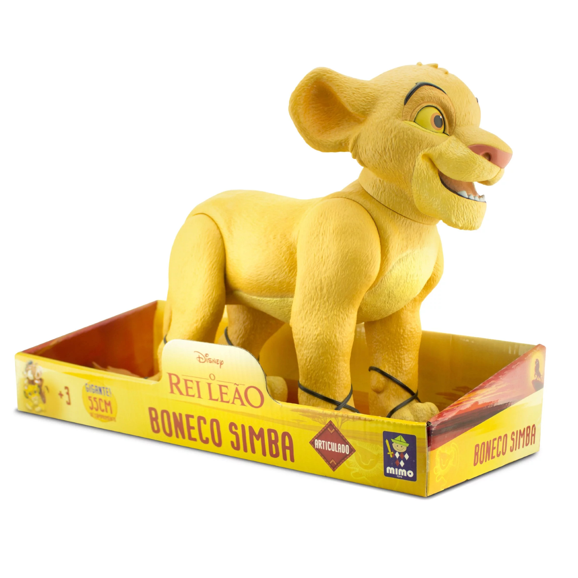 Boneco Rei Leão Simba Gigante 55cm Infantil Articulado Plástico Resistente Mimo Toys - 0420
