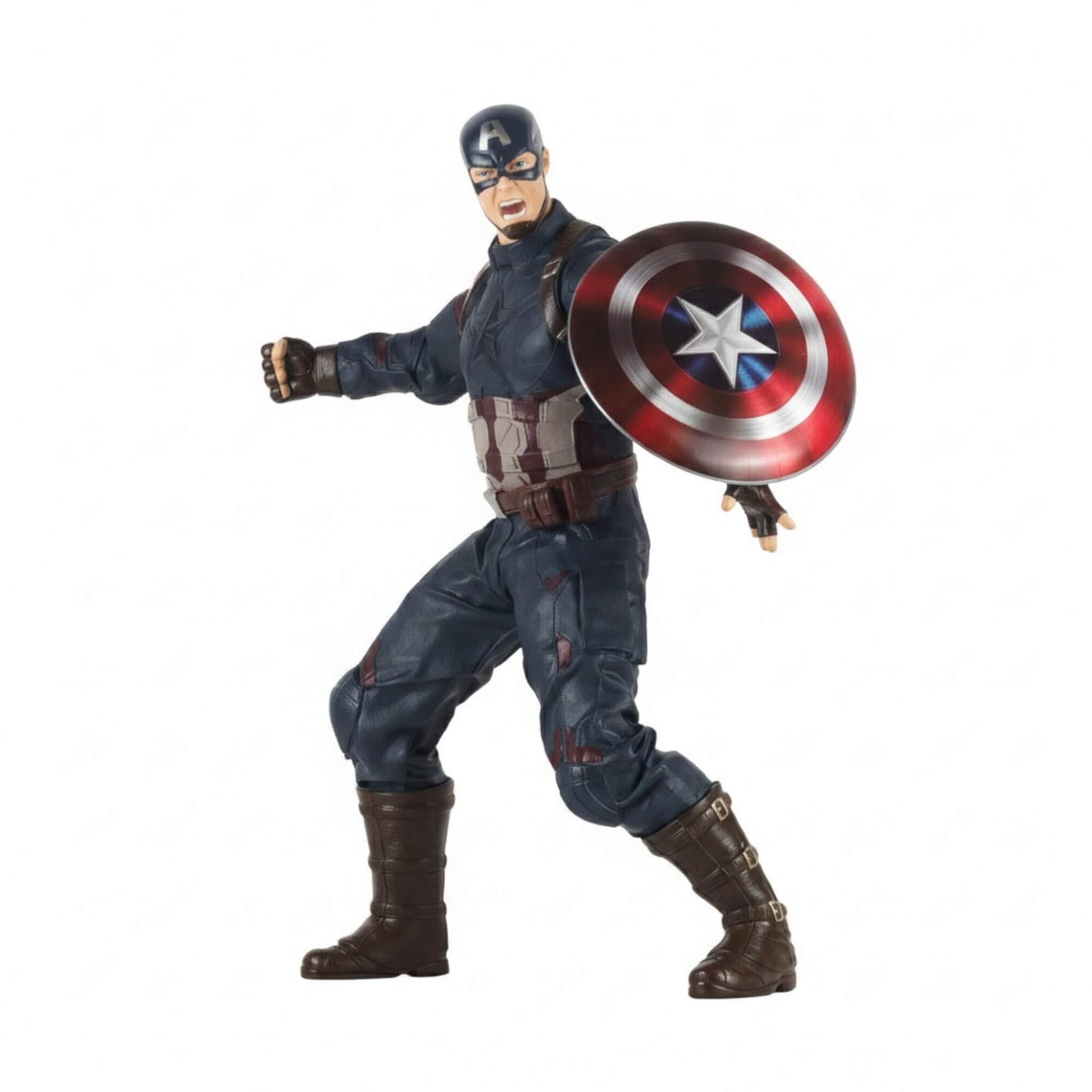 Boneco Capitão América Gigante 45cm c/ Escudo Articulado Infantil Revolution Mimo Toys - 0514