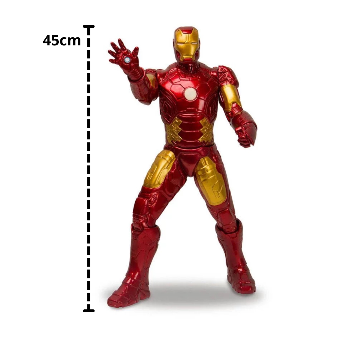 Boneco Homem De Ferro Gigante 45cm Articulado Avengers Revolution Plástico Resistente Mimo - 0515