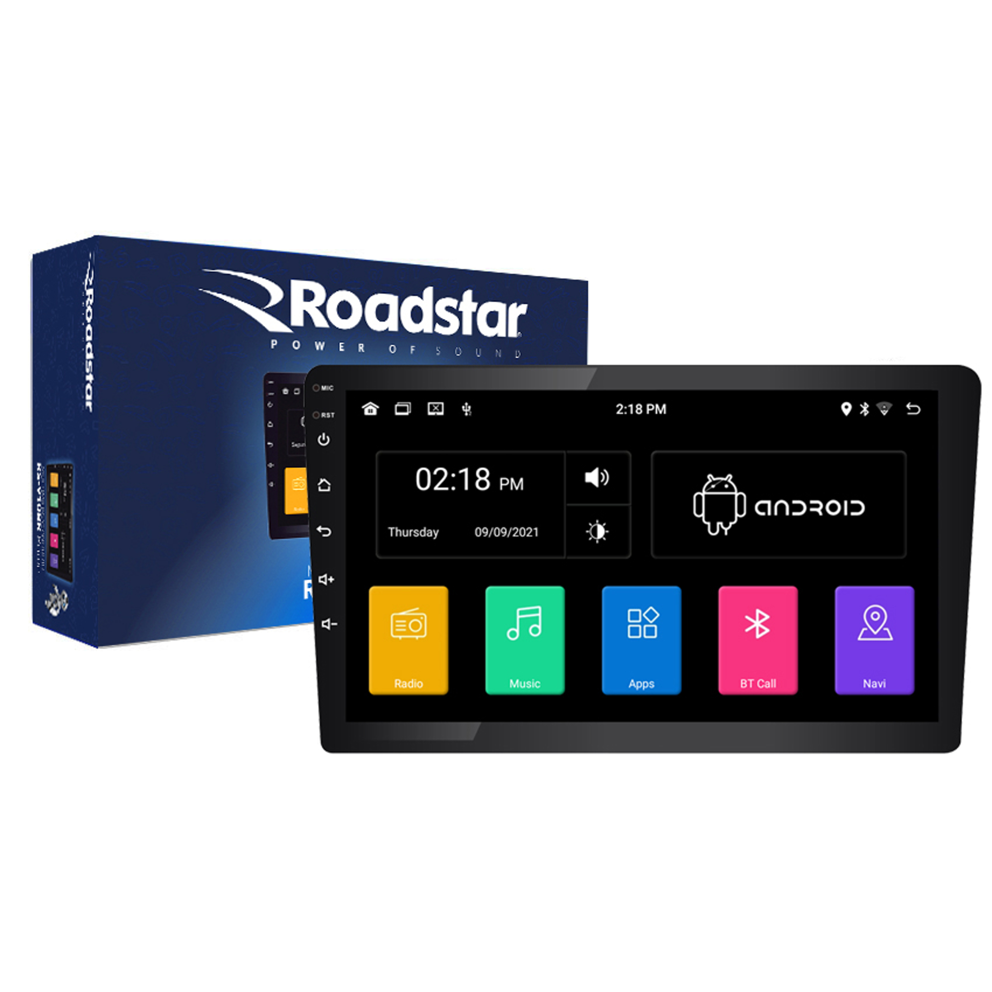 Som Automotivo Central Multimídia 10 Polegadas Android GPS Wifi FM Bluetooth Roadstar - RS-1002BR