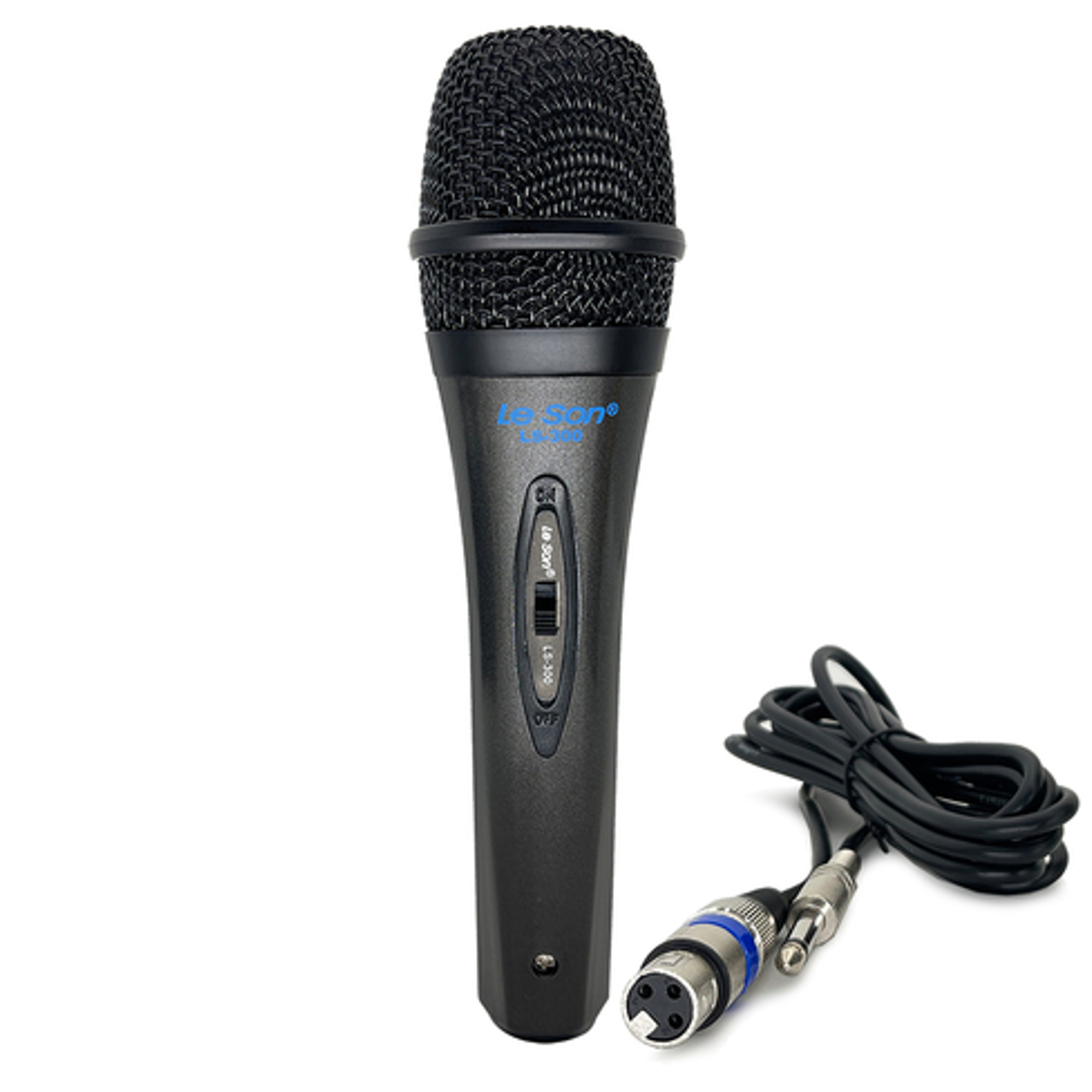 Microfone Profissional LS-300 Cardioide c/ Cabo de 3m Dinâmico 600 Ohms 70 a 12KHz Leson - 2AM002082
