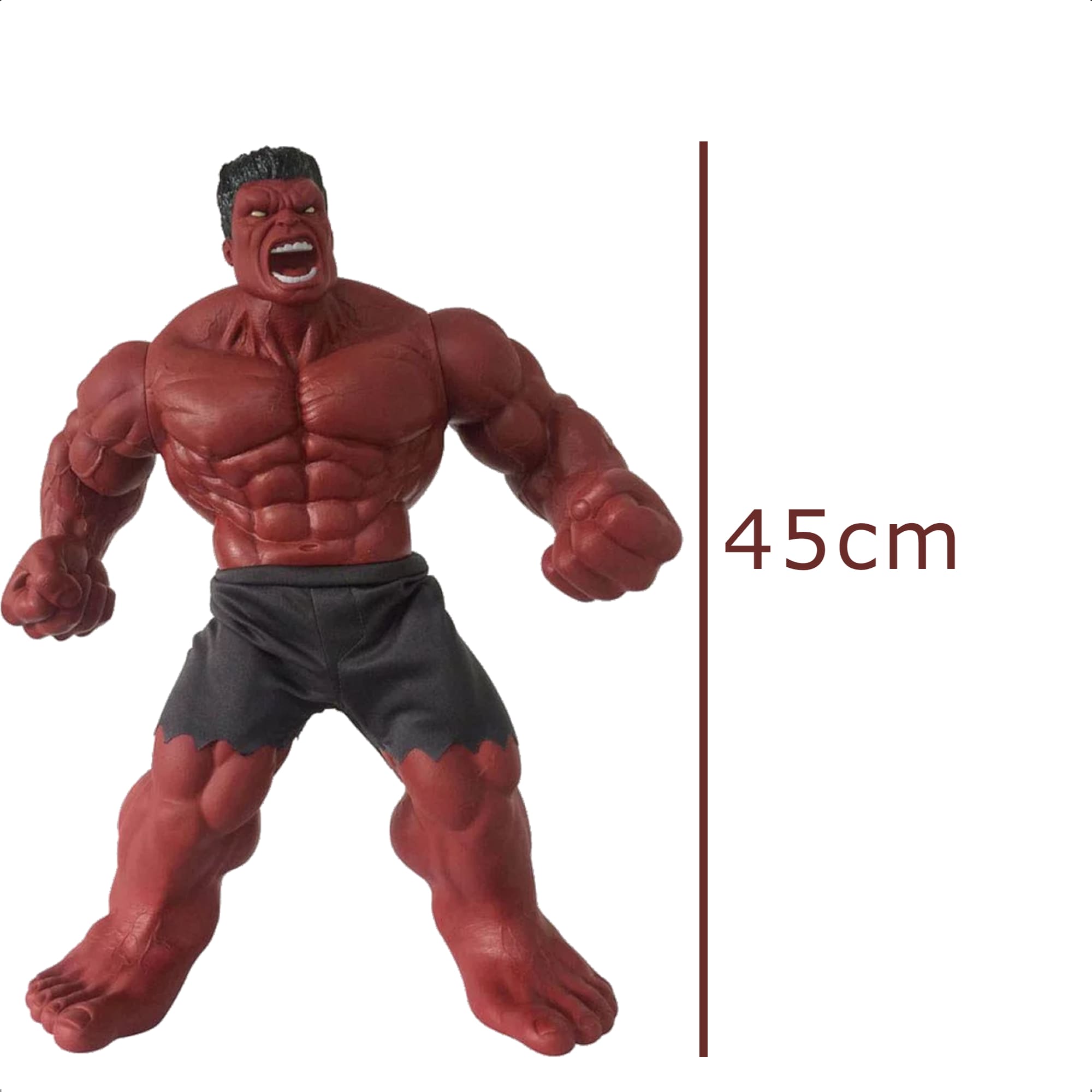 COMP Kit Boneco Colecionável Hulk Verde Gigante Mimo Toys + Hulk Vermelho Revolution Gigante