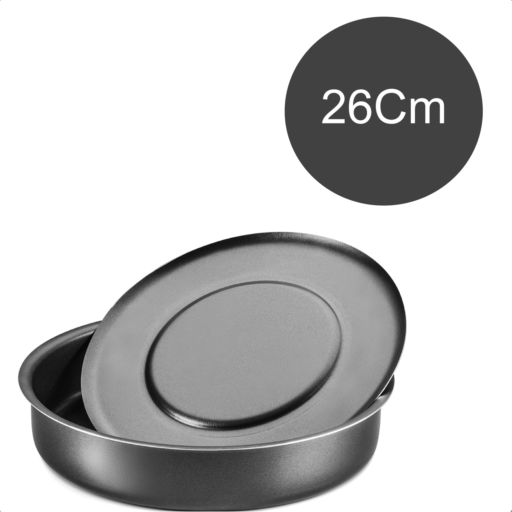 Assadeira Fundo Removível Antiaderente 3,1L Para Bolos Tortas Cozinha Alumínio Grafite MTA - 855