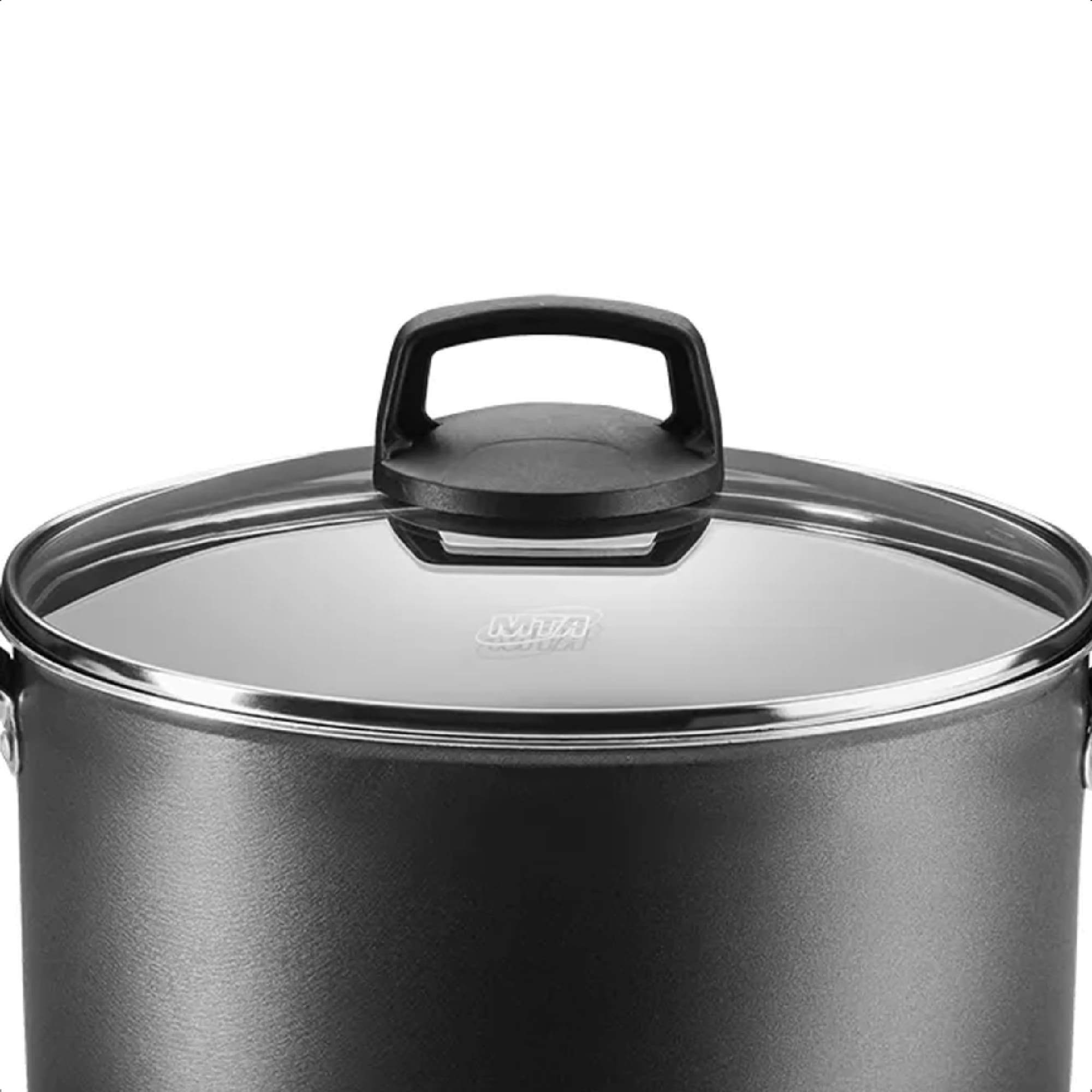Caldeirão Antiaderente 5,5L Tampa Temperado com Alças 22cm x 14,5cm Alumínio Grafite - MTA 8868