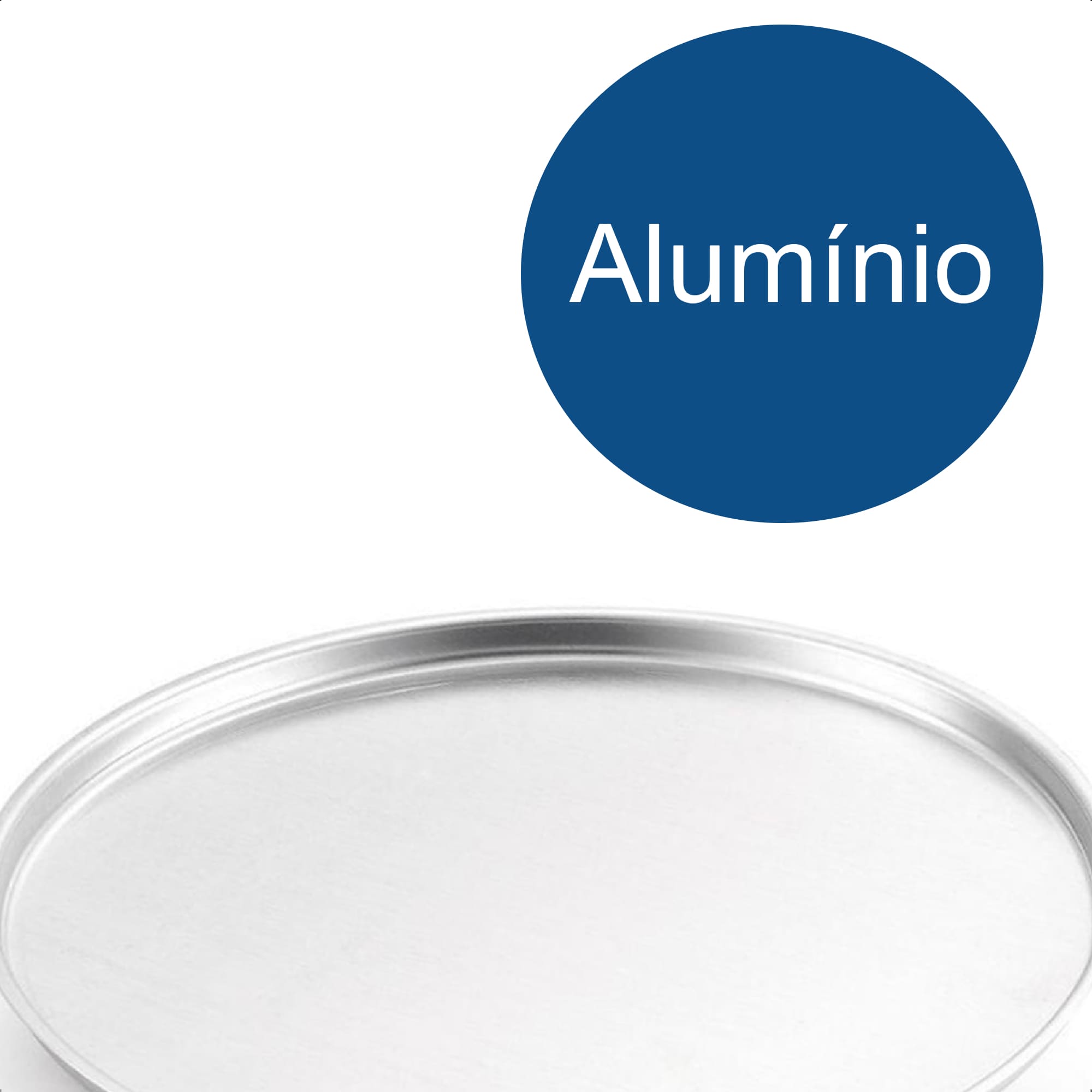 Forma de Pizza Lisa 1,1L em Alumínio Cristal Mais Sabor Crocância N30 Cozinha MTA - 152