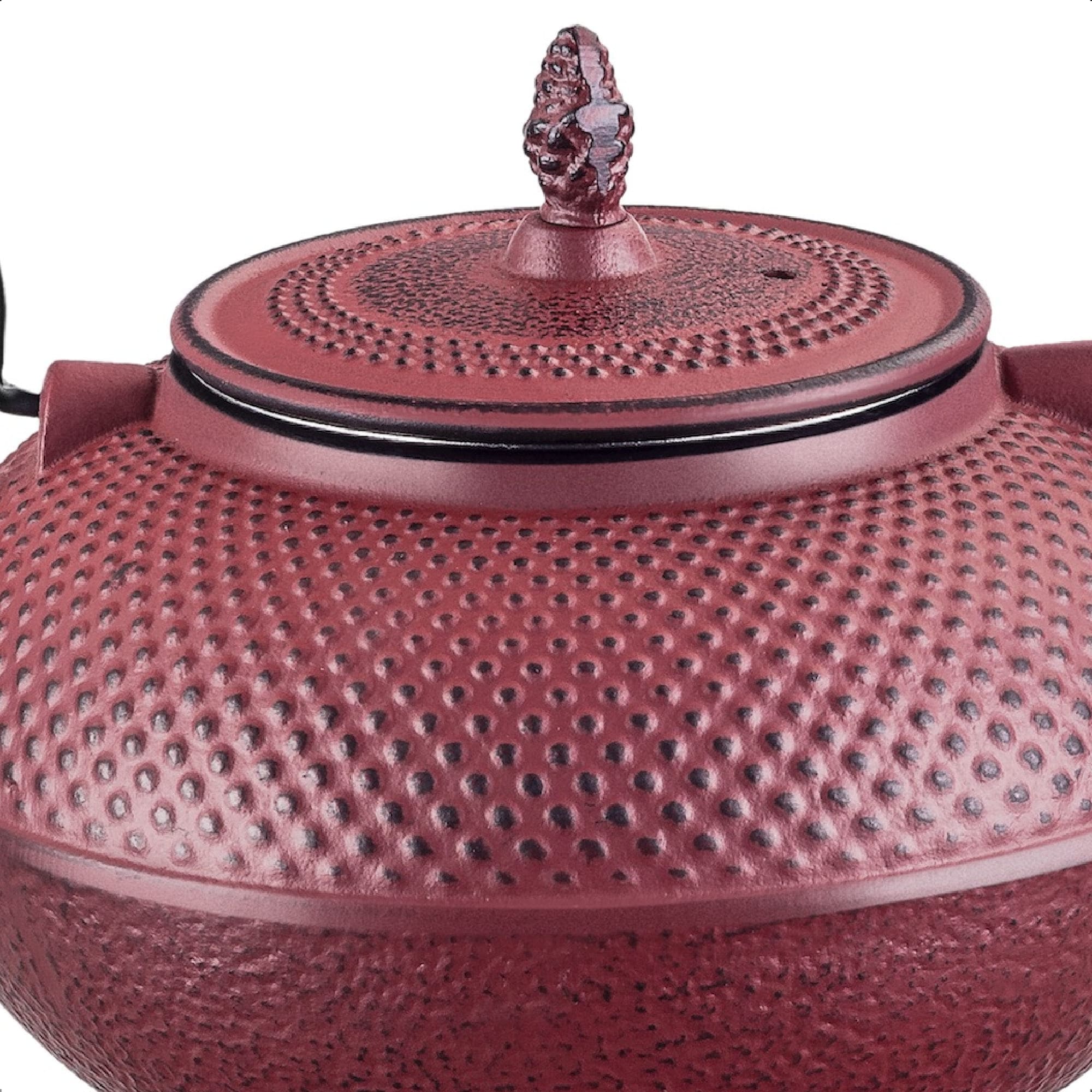 Chaleira de Ferro Fundido Esmaltada Vermelho 1,5L Alta Durabilidade MTA - 8180