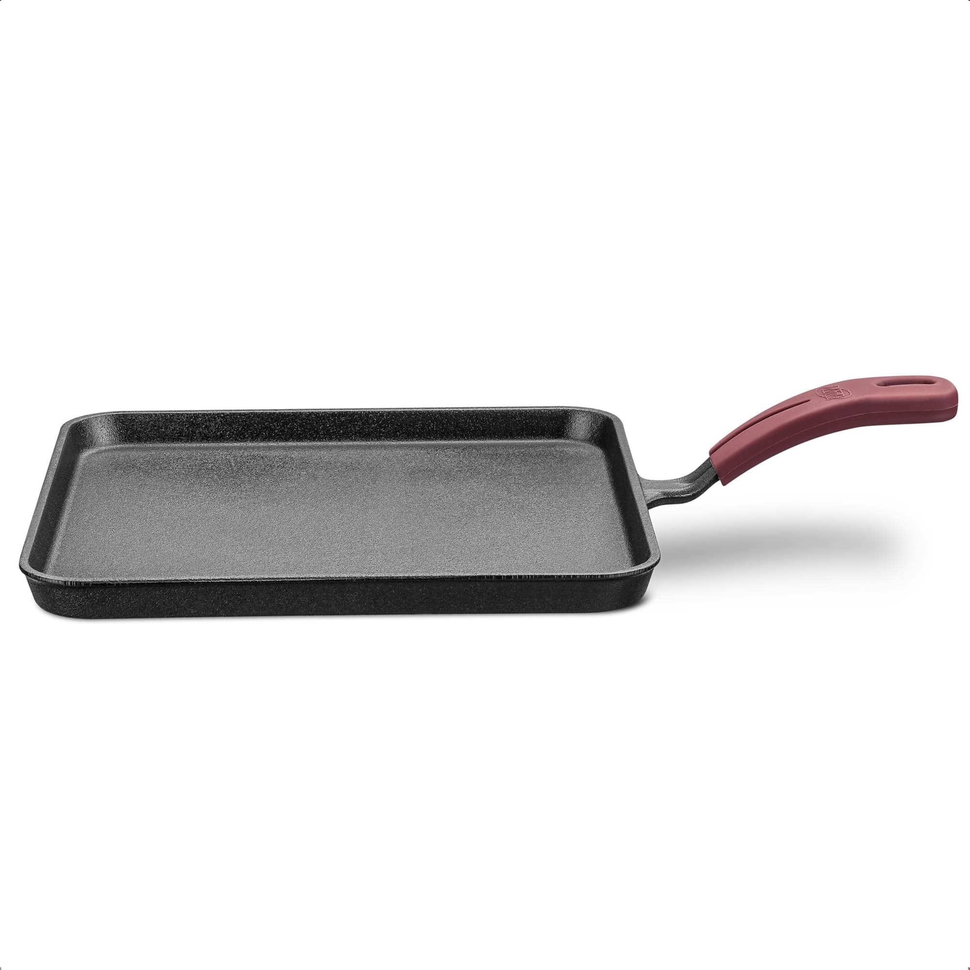 Chapa Lisa de Ferro Fundido para Forno Fogão Churrasqueira Capacidade 1,2L 26x26cm MTA - 8379