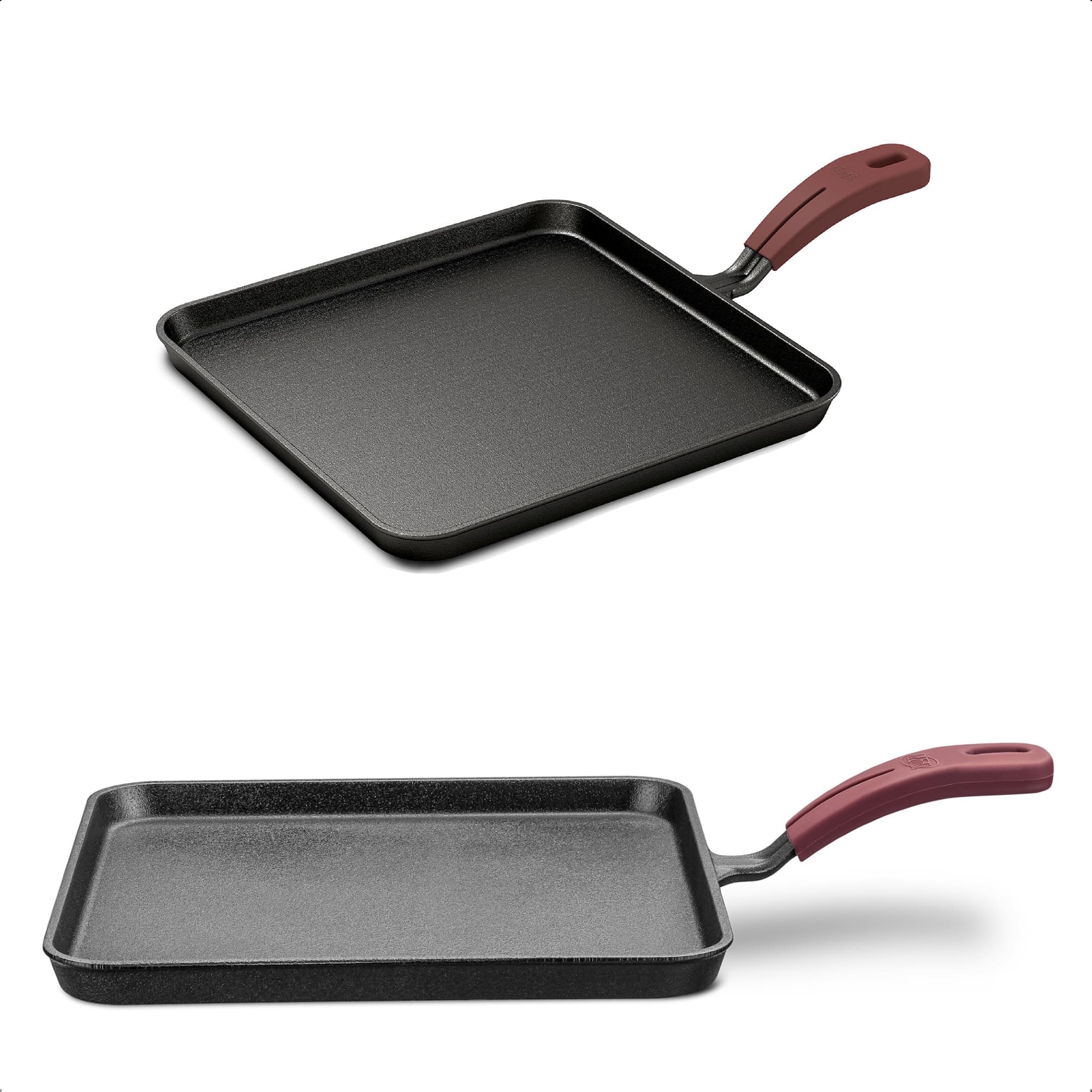 Chapa Lisa de Ferro Fundido para Forno Fogão Churrasqueira Capacidade 1,2L 26x26cm MTA - 8379