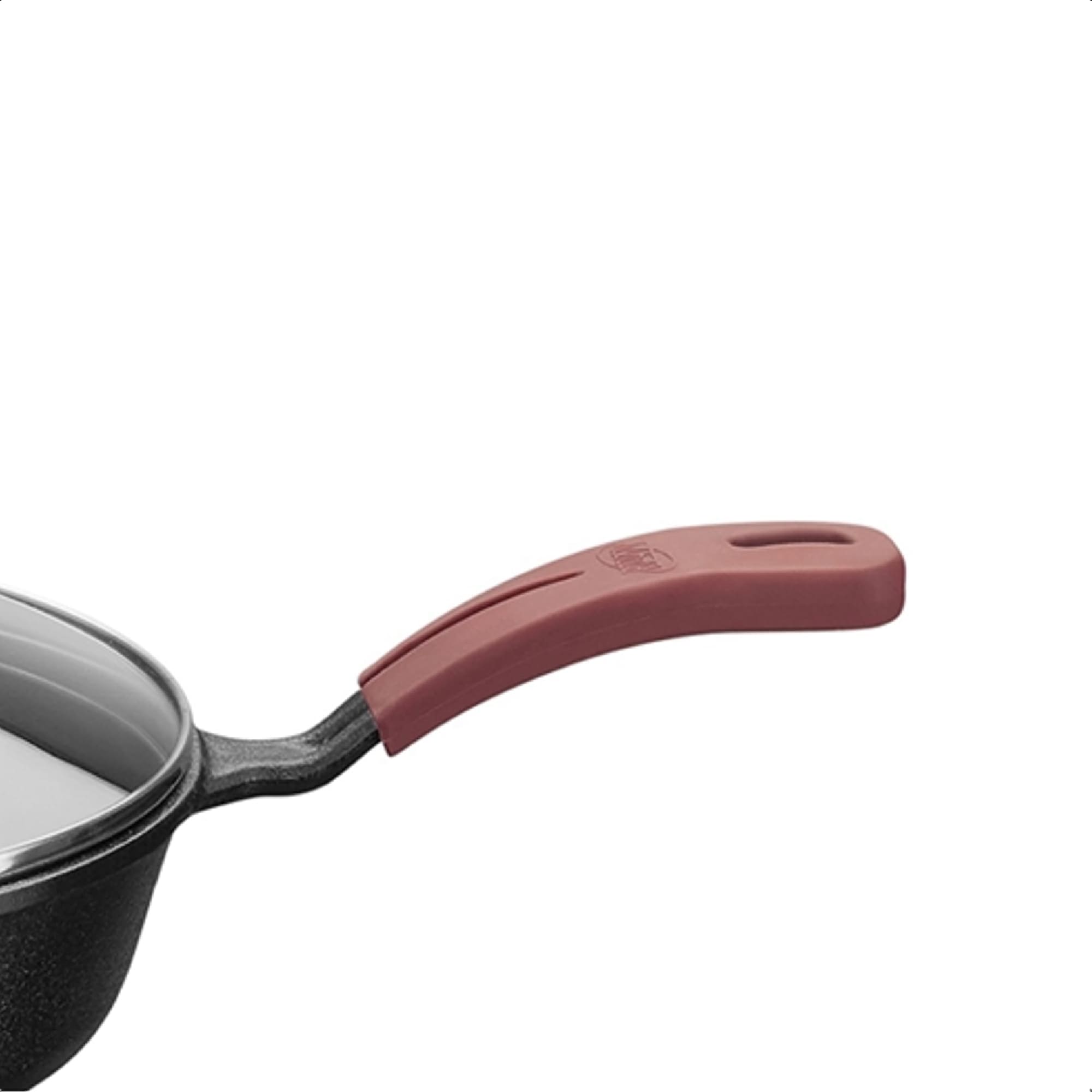 Frigideira de Ferro com Tampa de Vidro Temperado e Alça 3,1L Forno e Fogão 28cm Cozinha MTA - 8378
