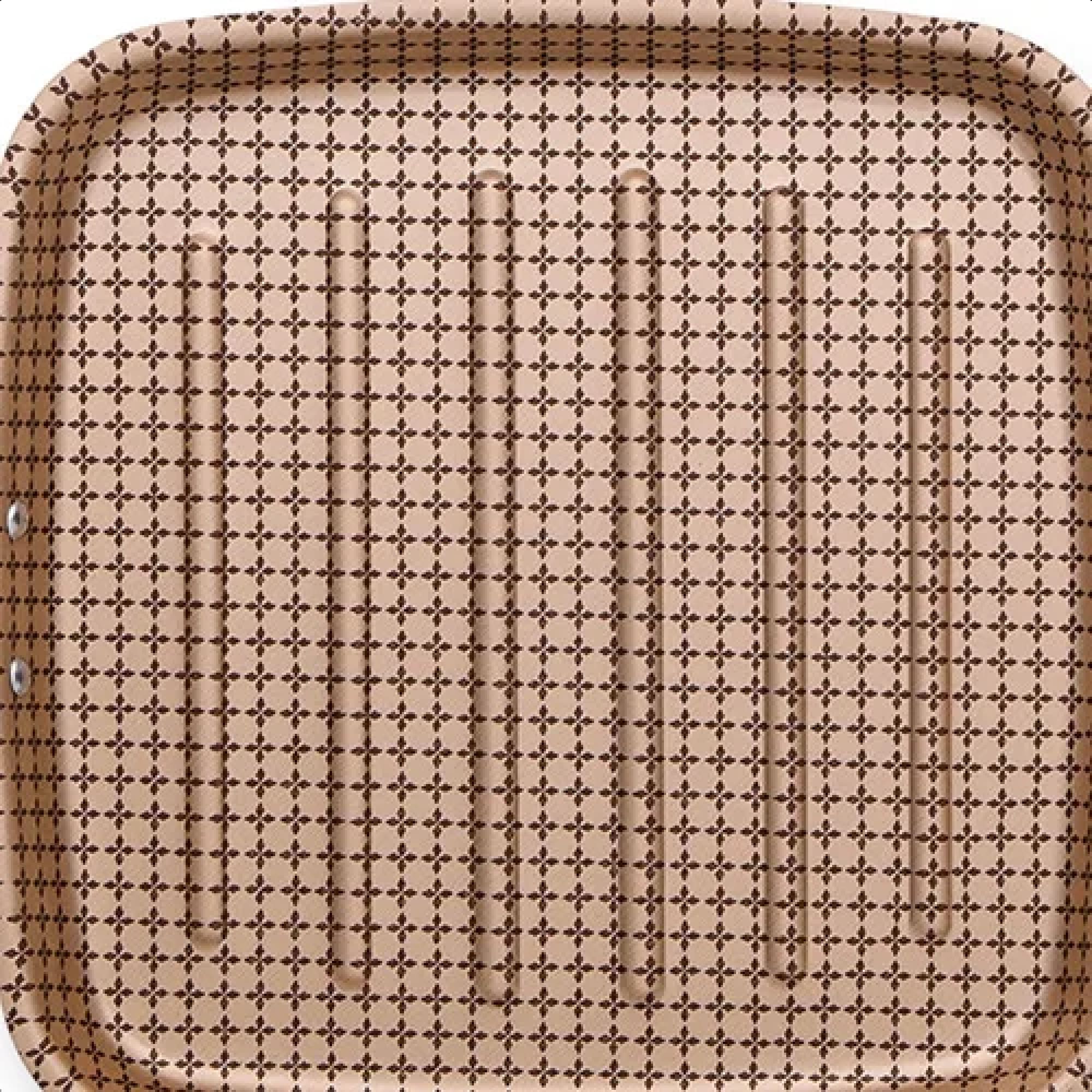 Panela Grill Flora 1,1L Antiaderente 7 Camadas Superflon Ultra Alumínio Cereja Mta 8700