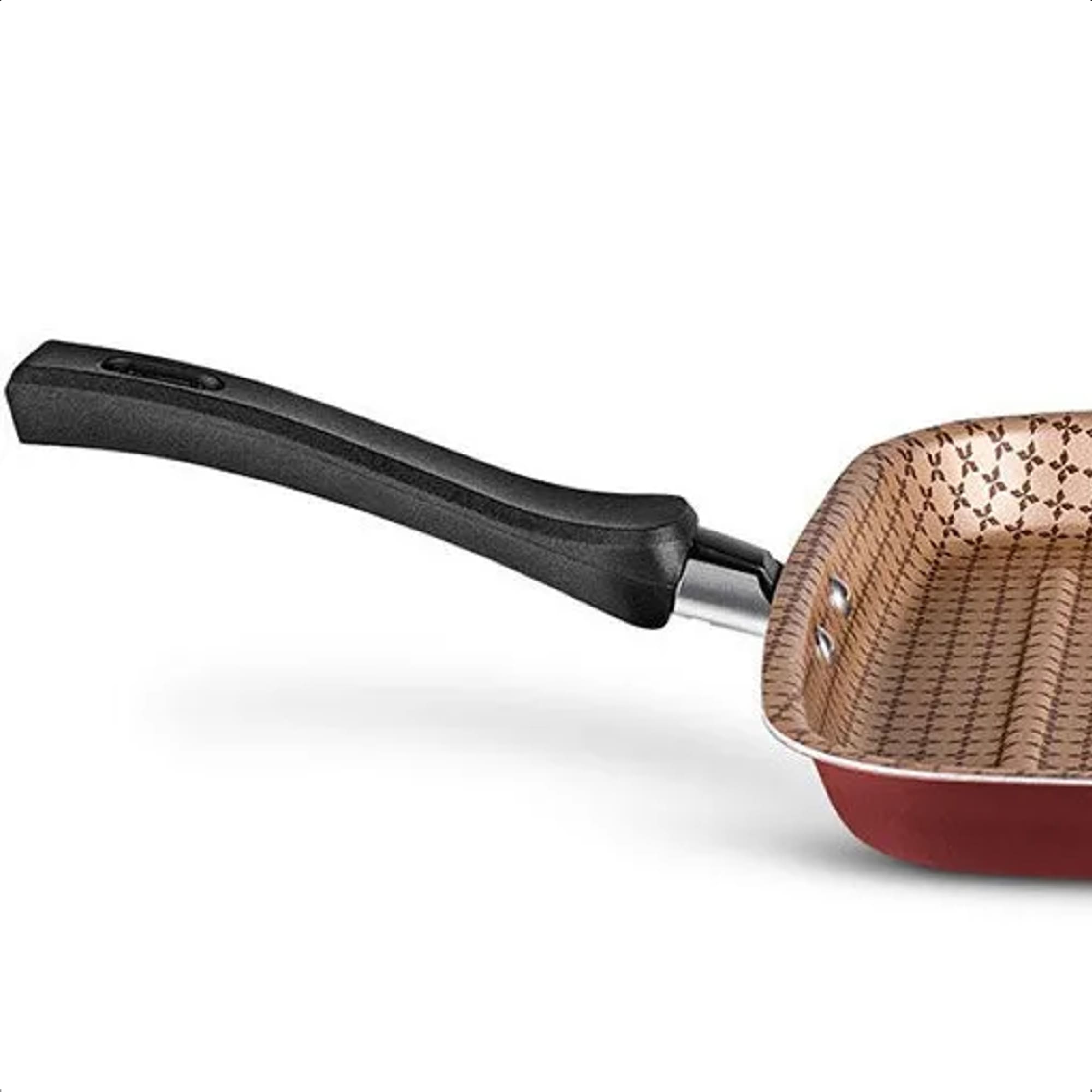 Panela Grill Flora 1,1L Antiaderente 7 Camadas Superflon Ultra Alumínio Cereja Mta 8700
