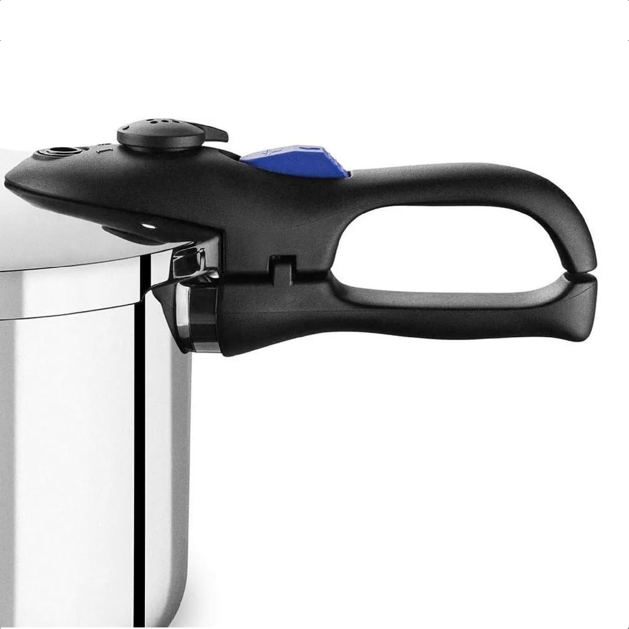 Panela de Pressão 6L 22cm Inox Visor Cozimento Rápido Trava de Segurança Fundo Triplo MTA - 6020