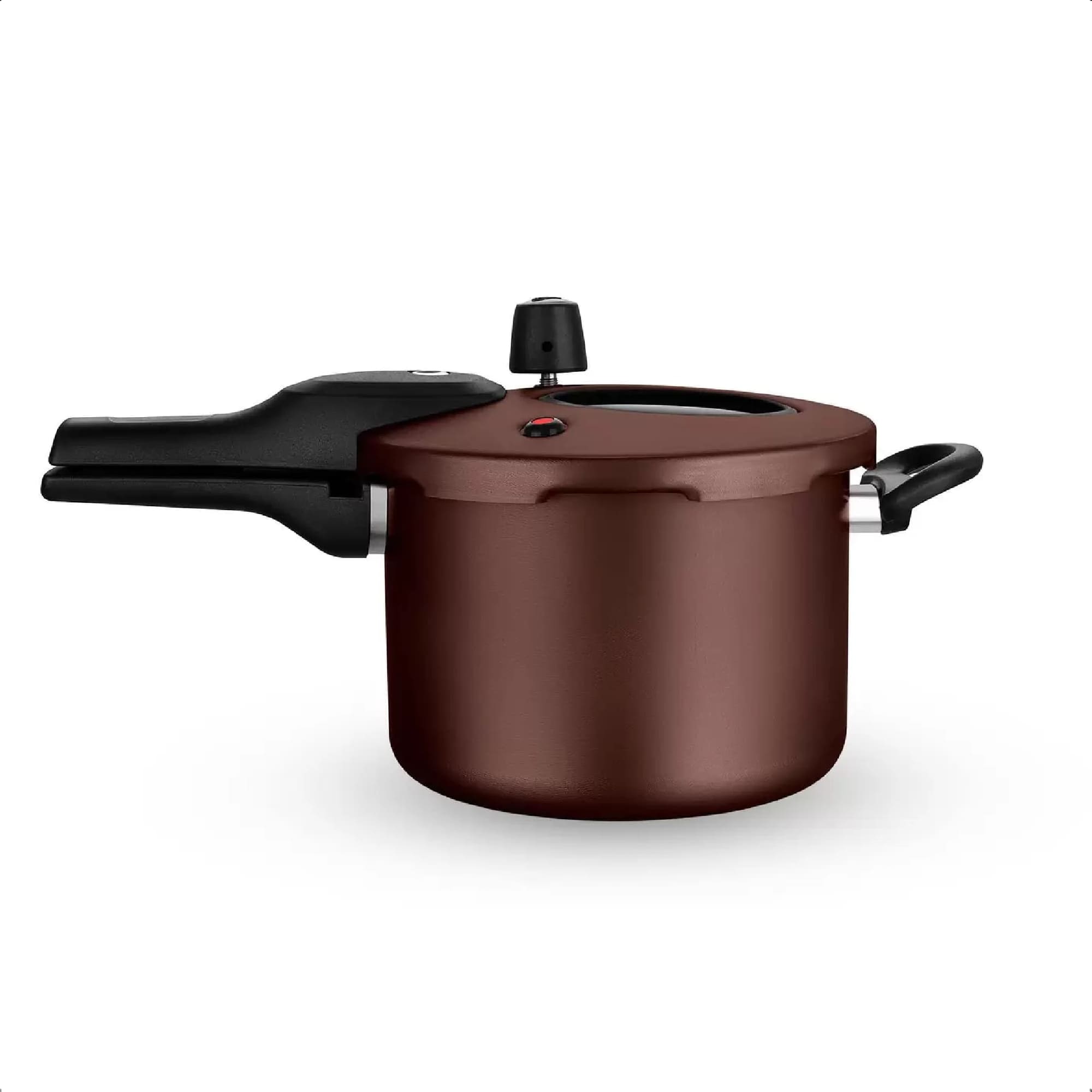 Panela de Pressão com Visor 4,5 Litros Antiaderente Marrom Chocolate 7 Camadas MTA 6603