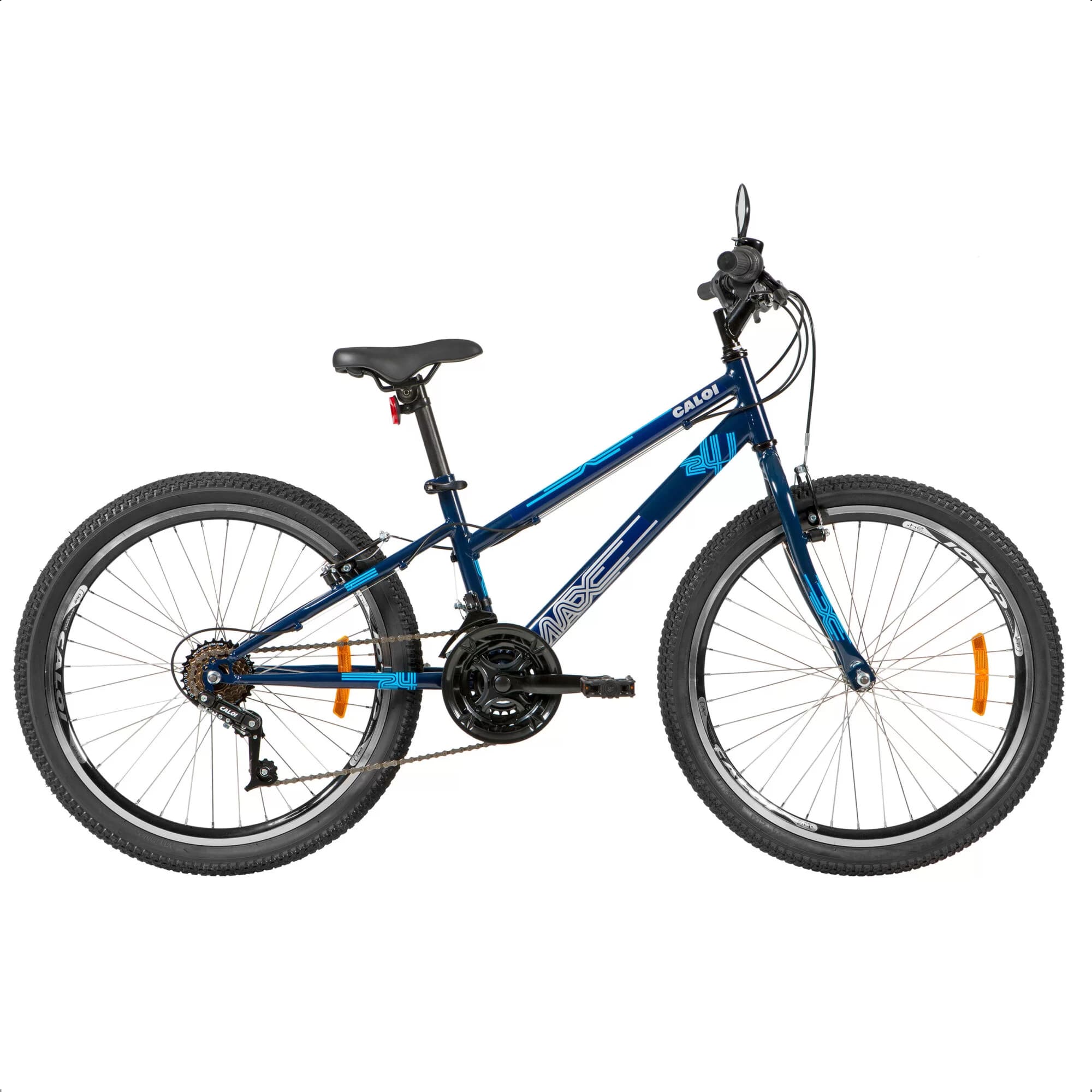 Bicicleta Infantil Max Azul Aro 24 Freios V-brake 07 Velocidades Até 56kg T13R24V21 Caloi 004297.19007