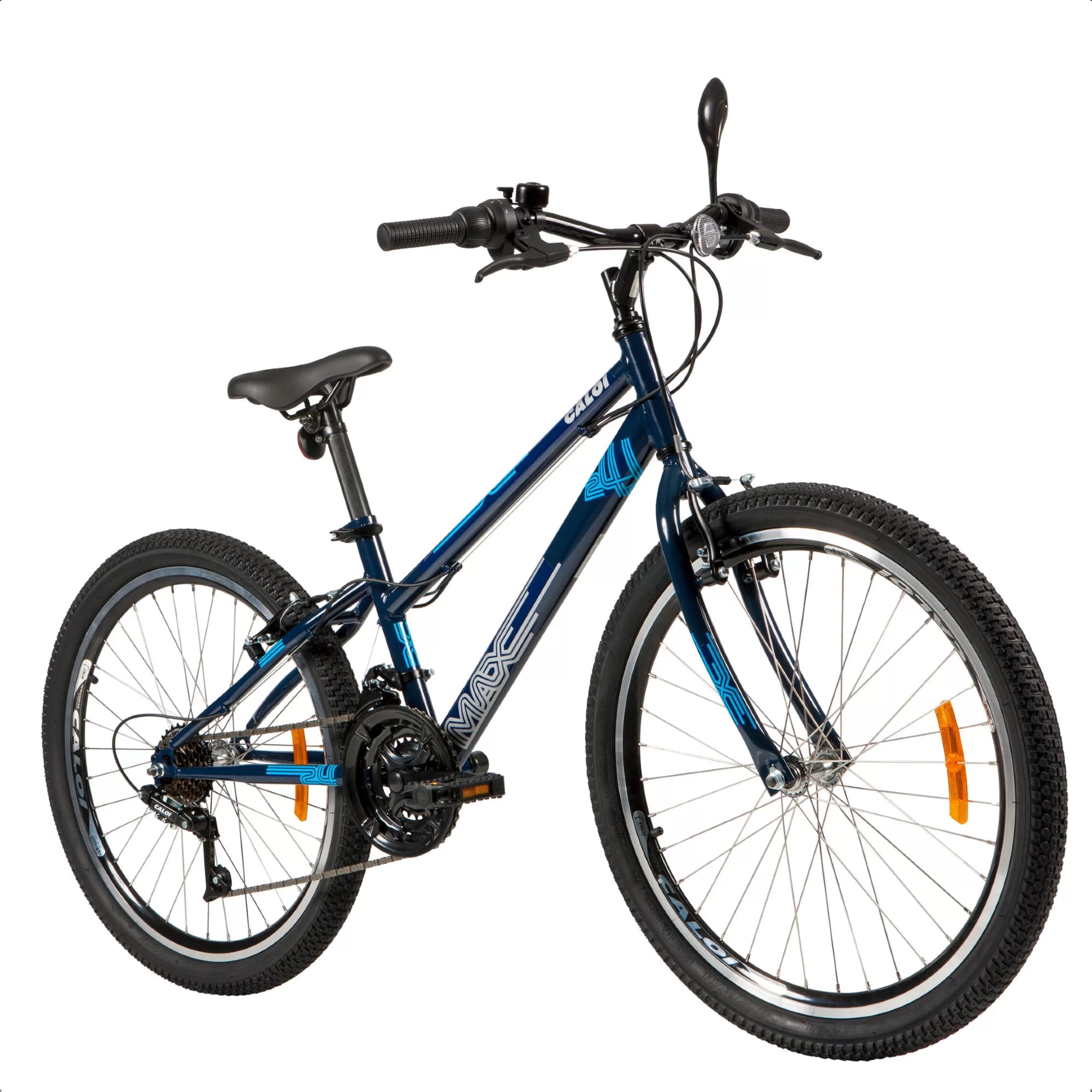 Bicicleta Infantil Max Azul Aro 24 Freios V-brake 07 Velocidades Até 56kg T13R24V21 Caloi 004297.19007