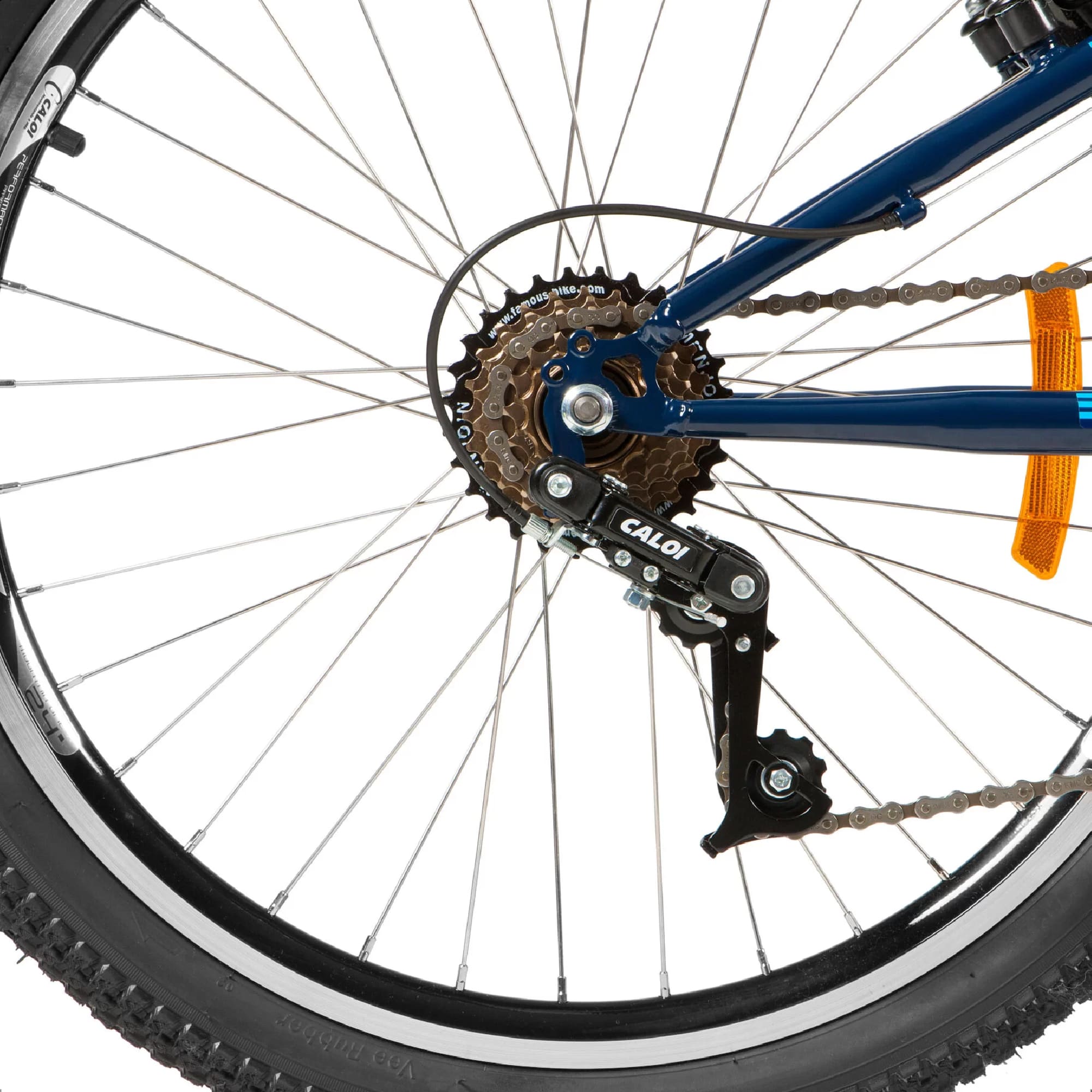 Bicicleta Infantil Max Azul Aro 24 Freios V-brake 07 Velocidades Até 56kg T13R24V21 Caloi 004297.19007