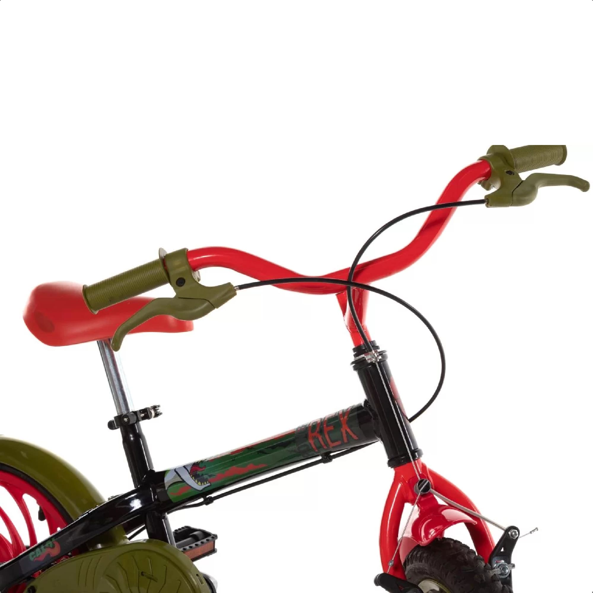 Bicicleta Infantil c/ Rodinhas Power Rex Aro 16 Selim Macio e Confortável Caloi 004810.19000