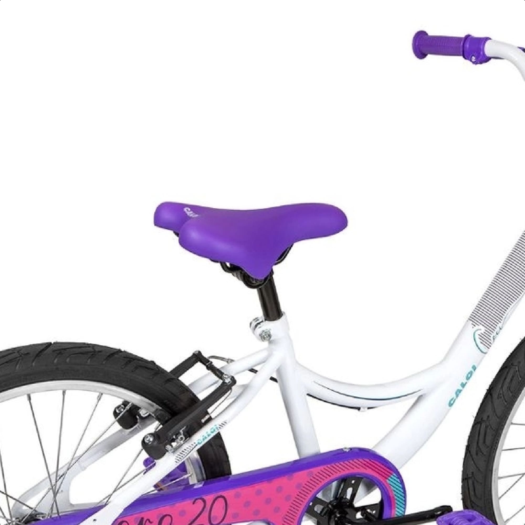 Bicicleta Infantil Com Cestinha Ceci Tamanho 12 Aro 20 Freios V-Brake Branco Caloi 004103.19003