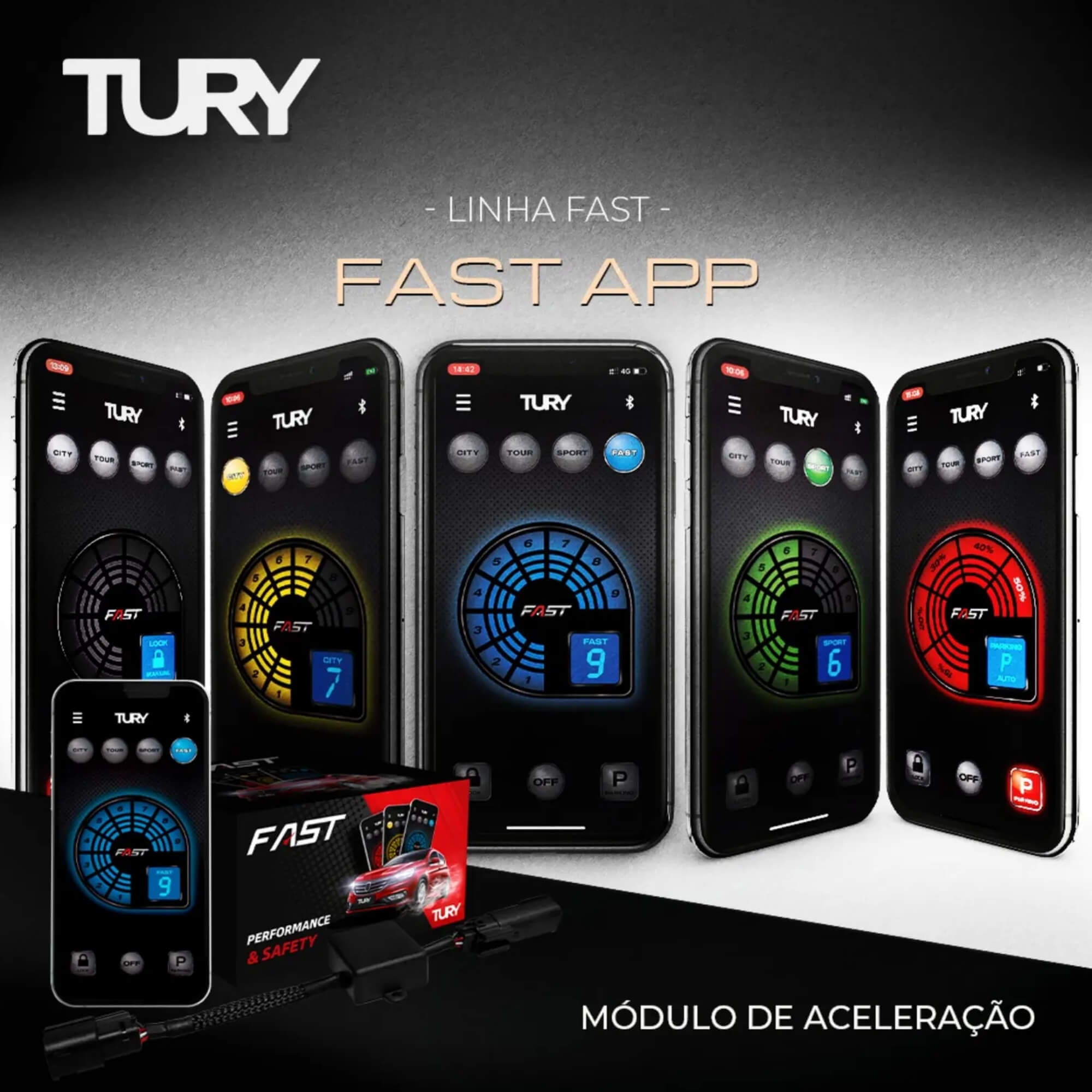 Módulo de Aceleração para Motos Street/Electra/Road Glide e Road King Tury - FAST_IP_3.3F