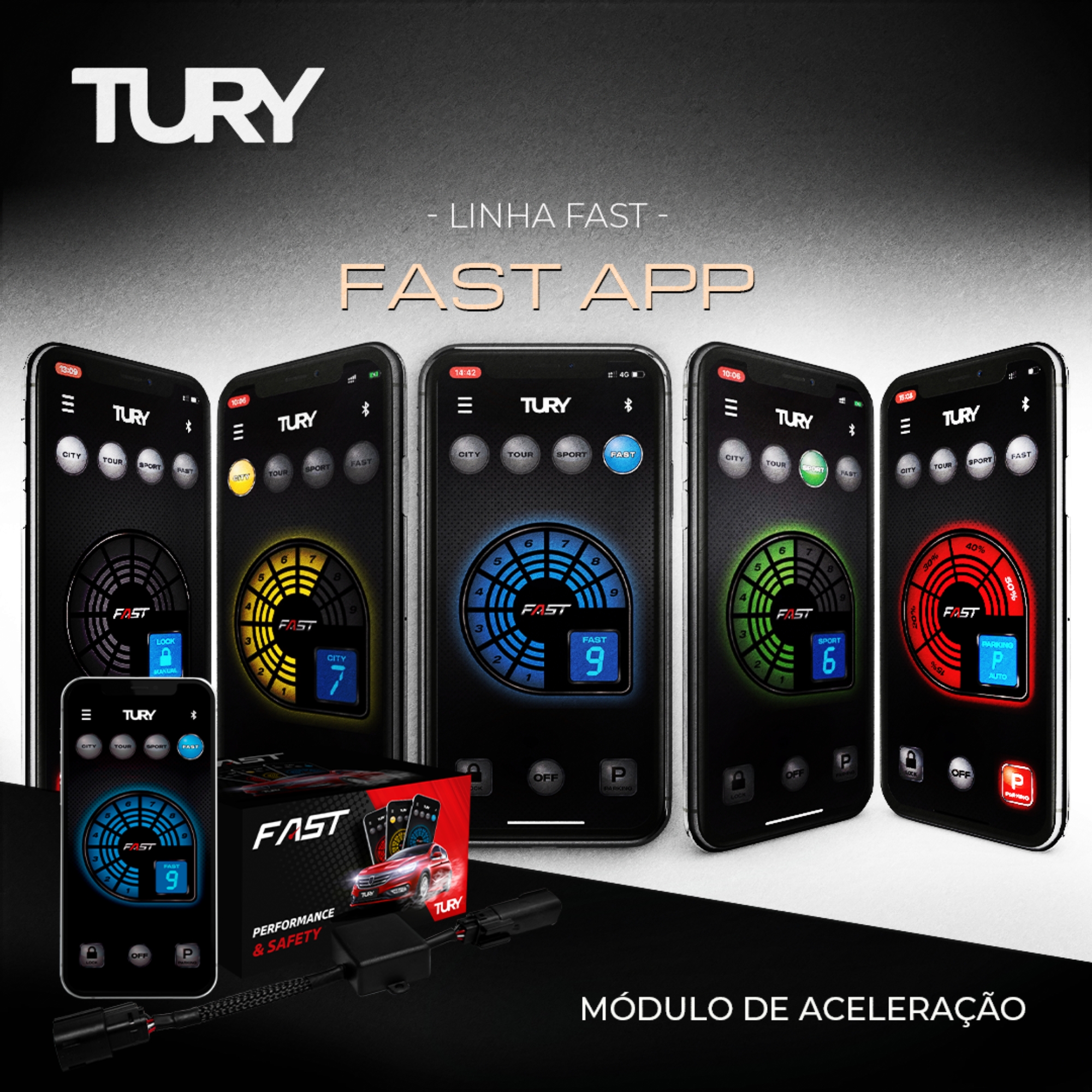 Módulo de Potência para Motos Softail Slim/Electra Glide/Road Glide/King/Street Tury-FAST_IP_3.3H