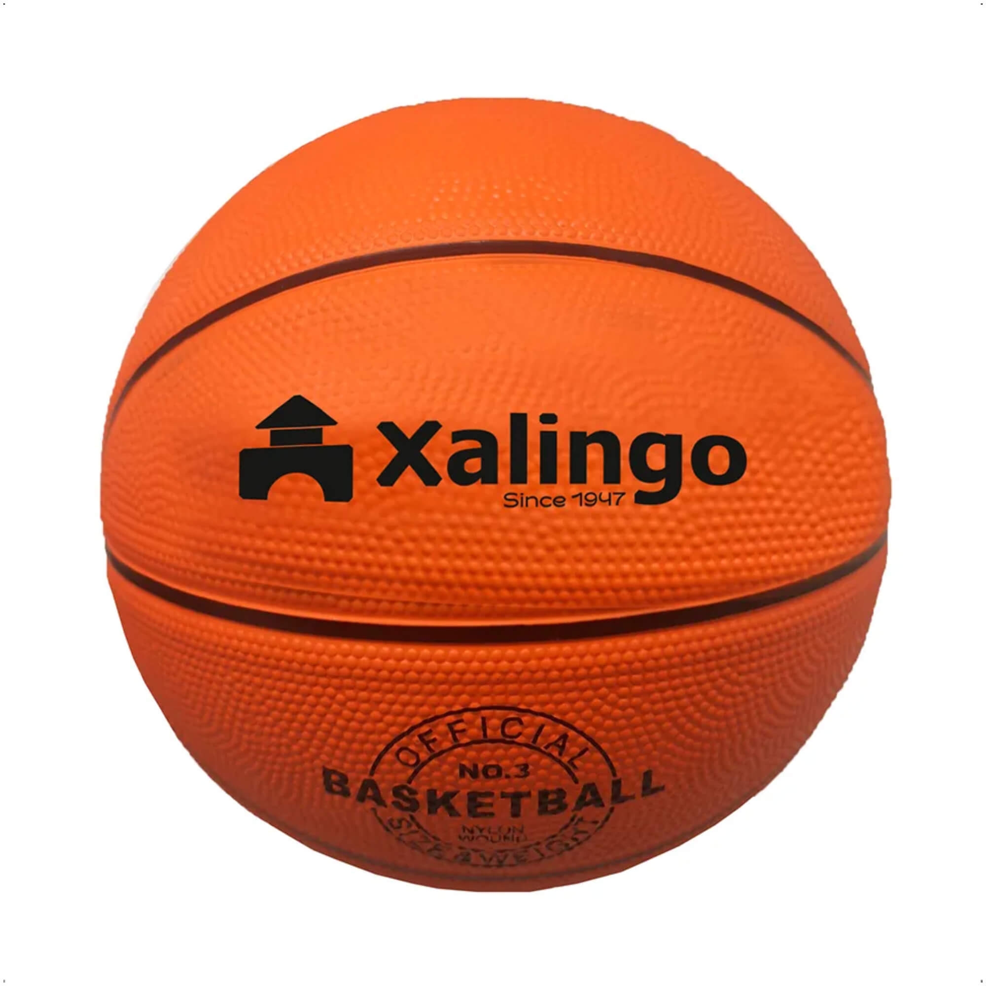 COMP Kit Tabela de Basquete Infantil em MDF Ótima Fixação +6 Anos Xalingo + Bola de Basquete Laranja