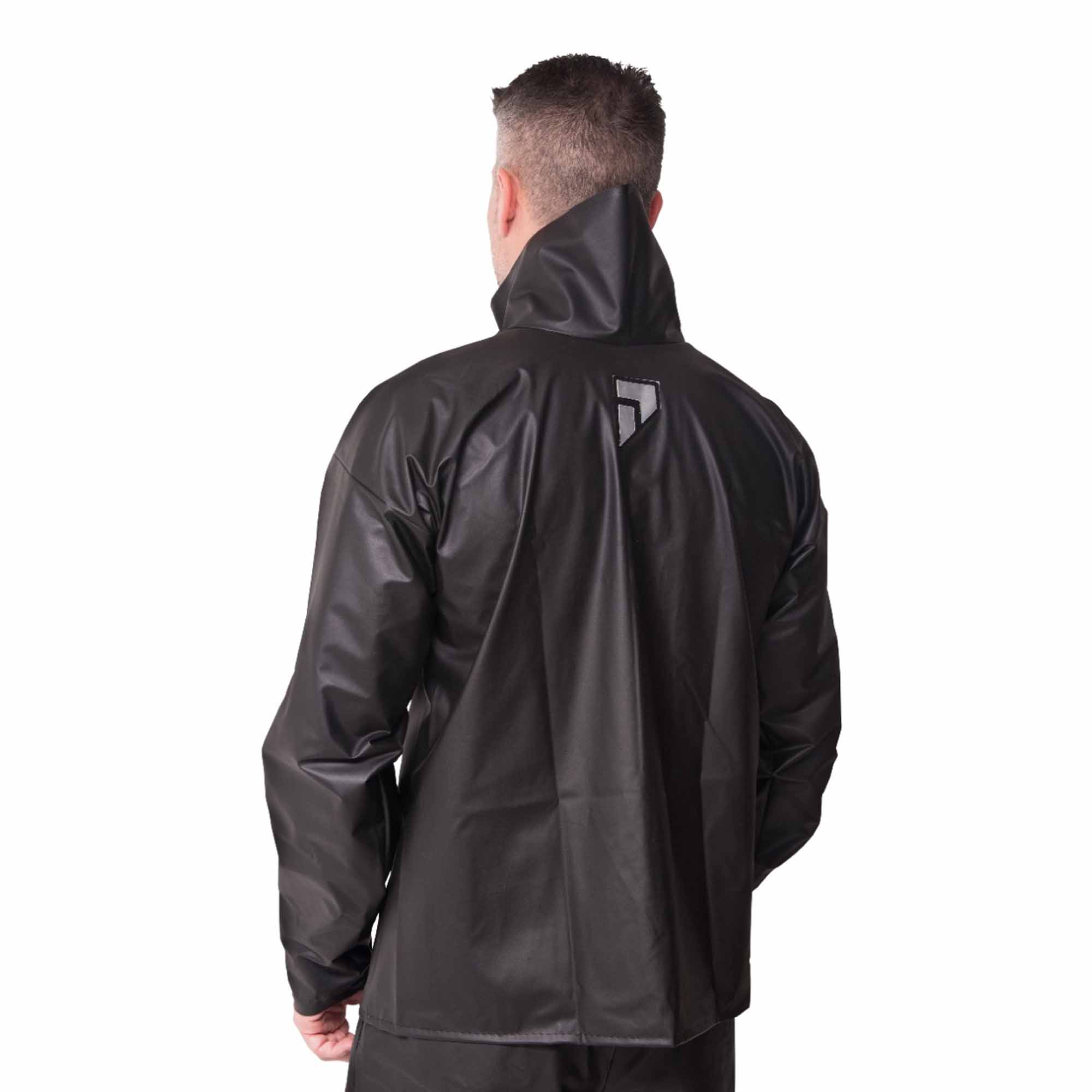 Conjunto Capa de Chuva Pvc P Combate c/ Capuz Masculino Refletiva Zíper Pioneira 2901-M-PRE-P