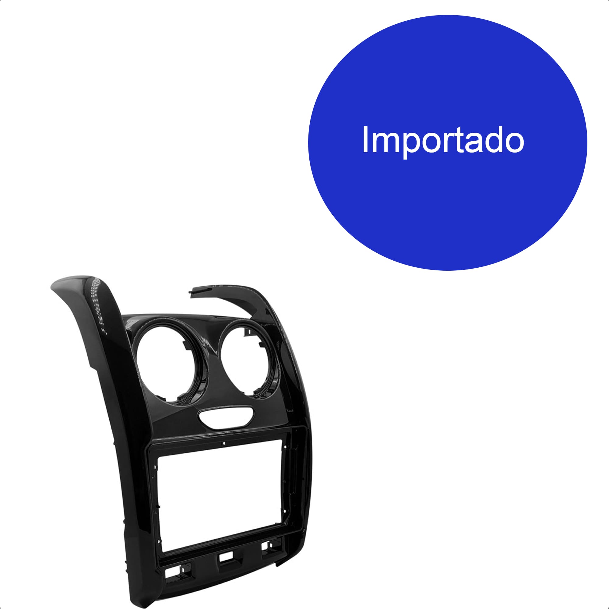 Moldura Black Piano 9 Polegadas Duster 2015 Padrão Chinês Expex - EPX9RN012