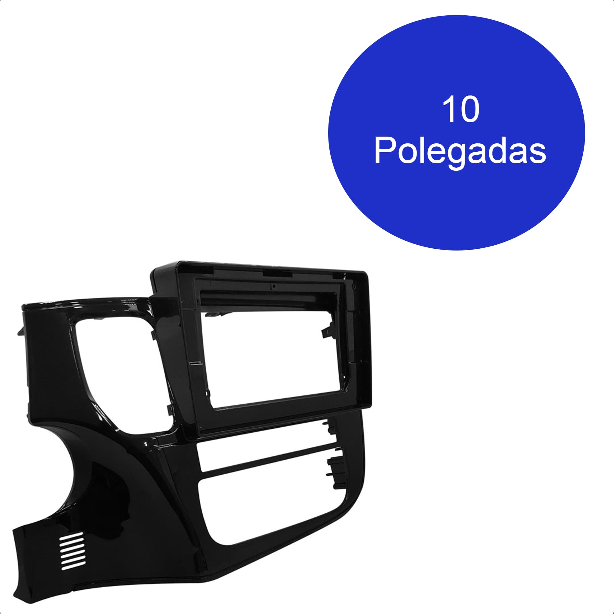 Moldura 10 Polegadas Black Piano Outlander 2014 até 2022 Modelo Antigo, Chinês Expex - EPX10MT003