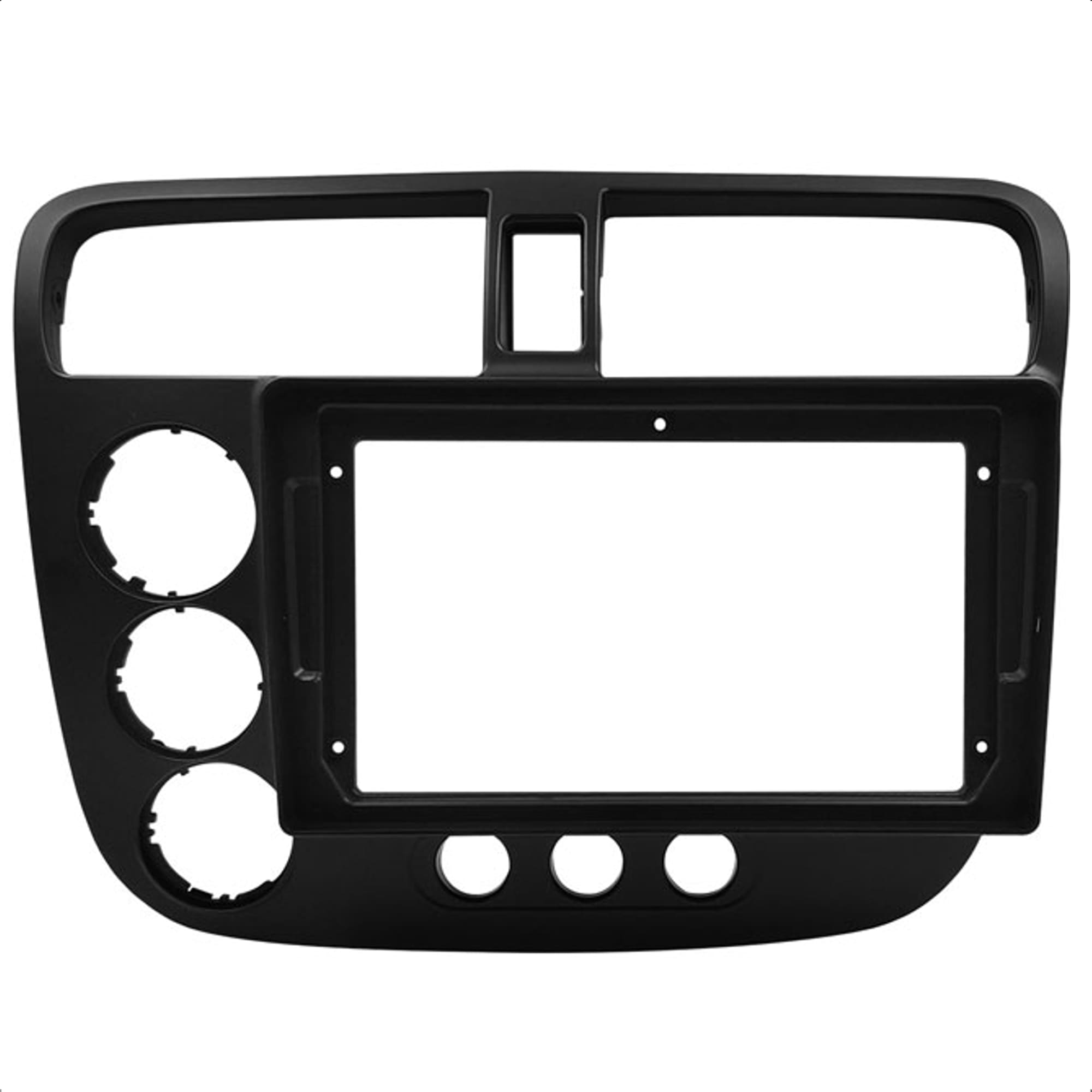 Moldura 9 Polegadas Ar Analógico Civic 2001 - 2006 Preto Fosco Expex - EPX9HO016