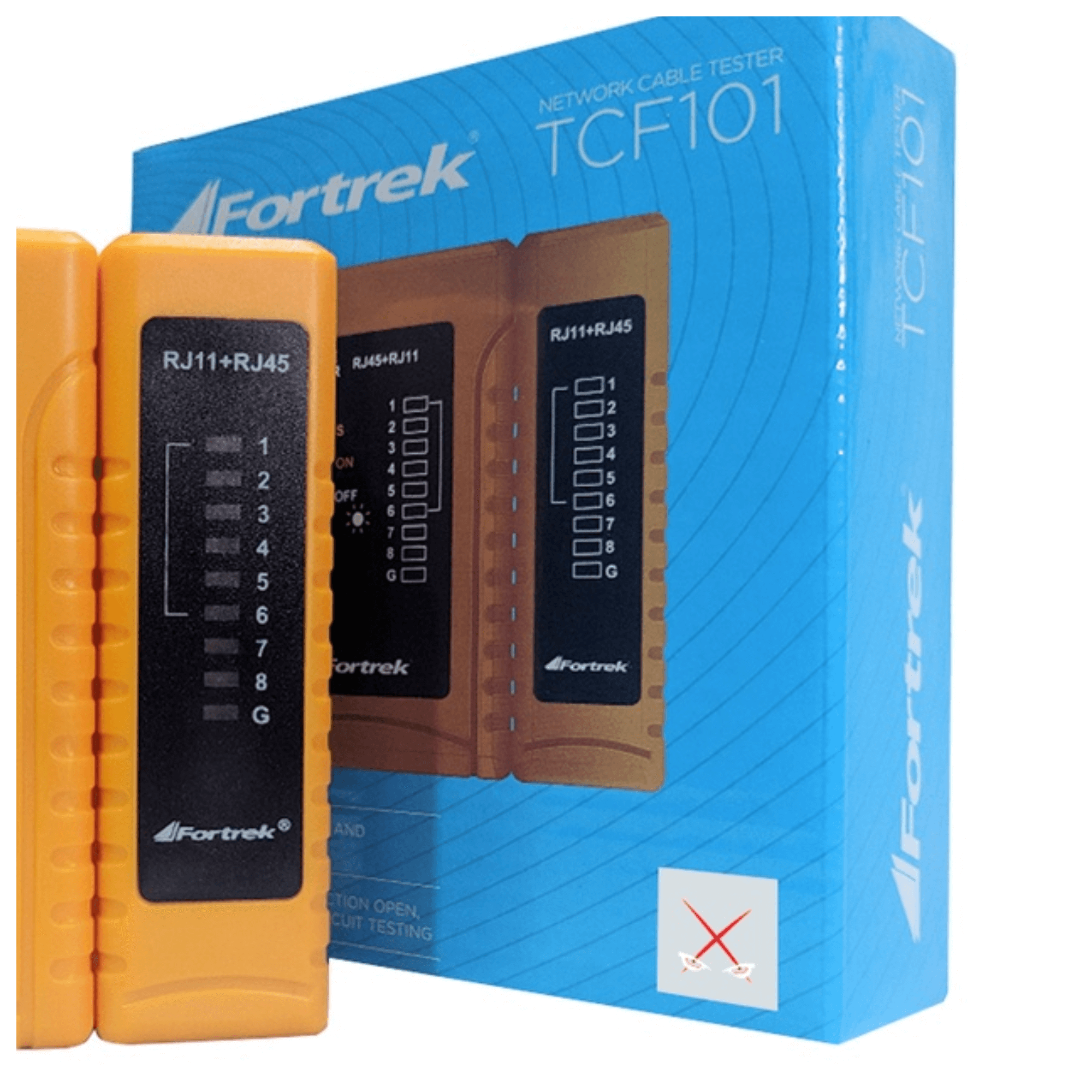 Testador De Cabos LAN Rj-11 E Rj-45 p/ Internet Cabeada Fortrek - TCF101