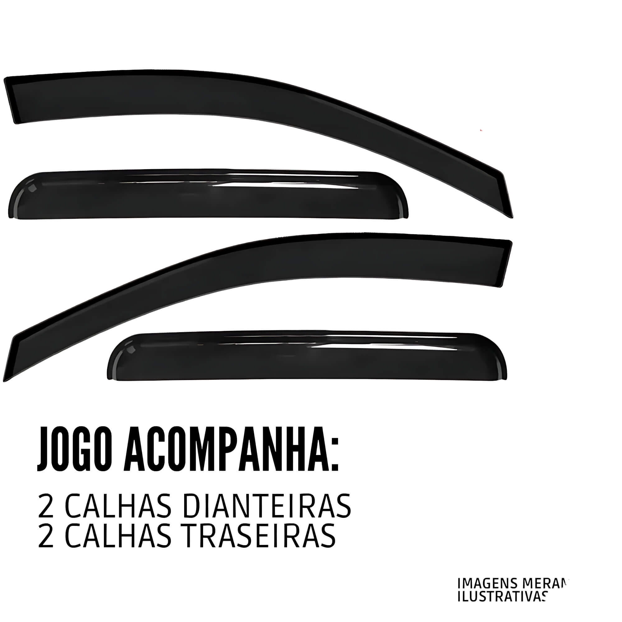 Calha de Chuva Defletor Slim Inteiriça HB20 Sedan 4 Portas 2020 a 2024 TG Poli - TG01100174 25.009