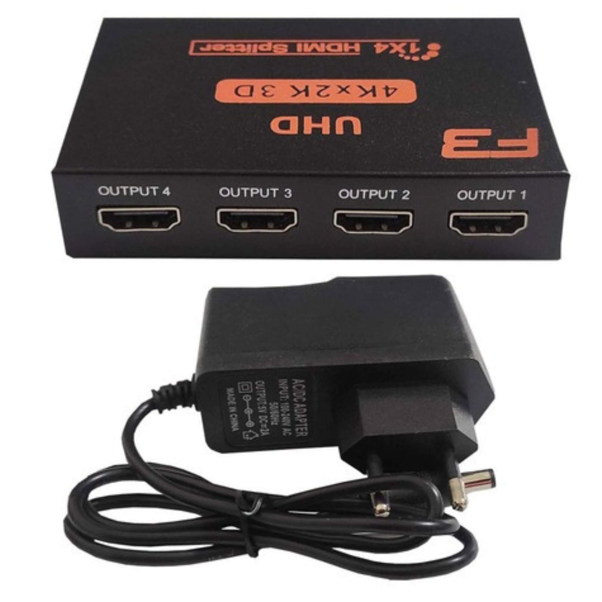 Splitter HDMI 4 Portas 4K UHD com Fonte de Alimentação JC-SPHMI F3 - 473