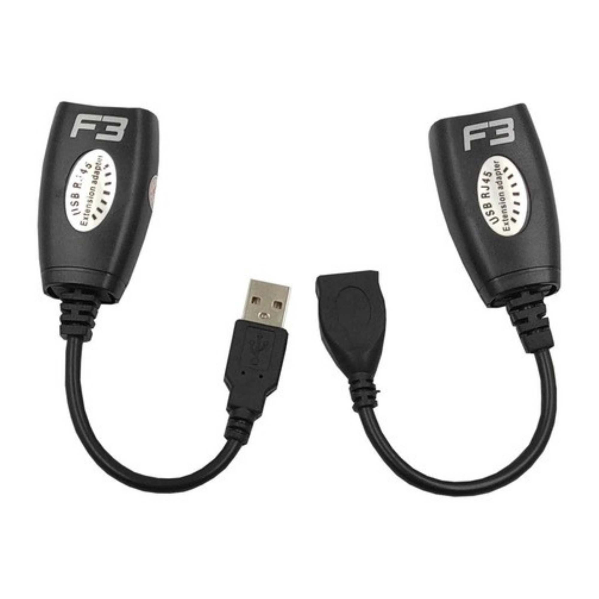 Cabo extensor USB via cabo de rede até 45 metros, impressoras, webcams, teclados, mouses F3 - 814