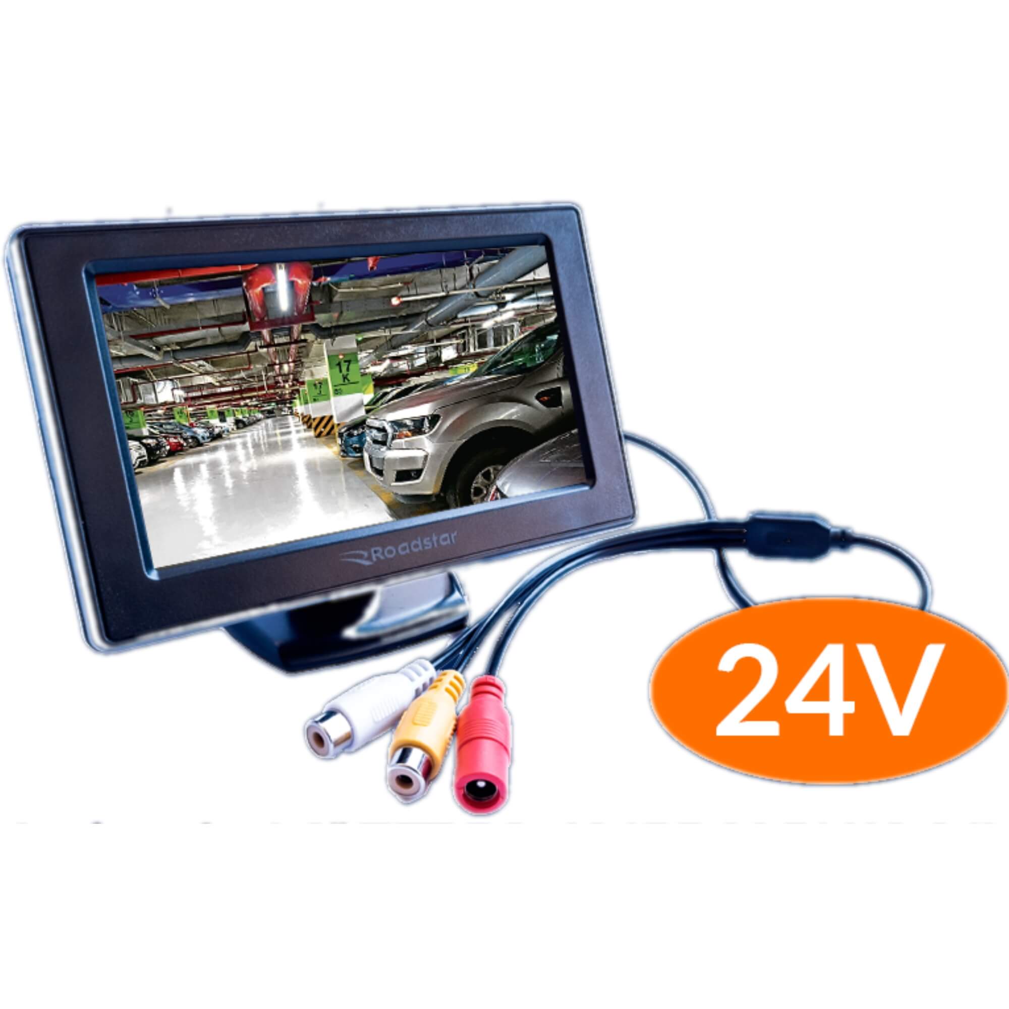 Monitor Veicular TFT para Caminhão, Ônibus, Vans, Micro-ônibus 4.3 Polegadas 24V - RS-424BR PLUS