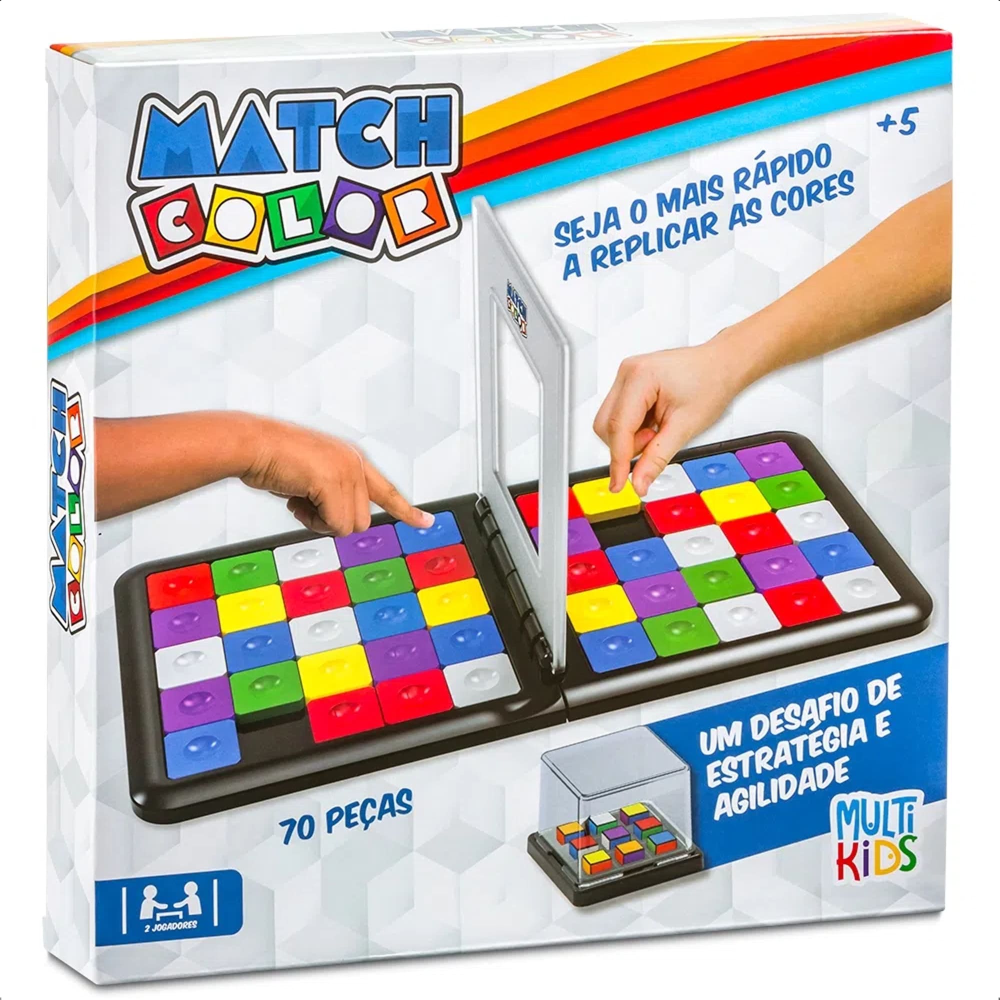 Jogo Match Color Estratégico 70 Peças 2 Jogadores +5 Anos Multikids - BR1677