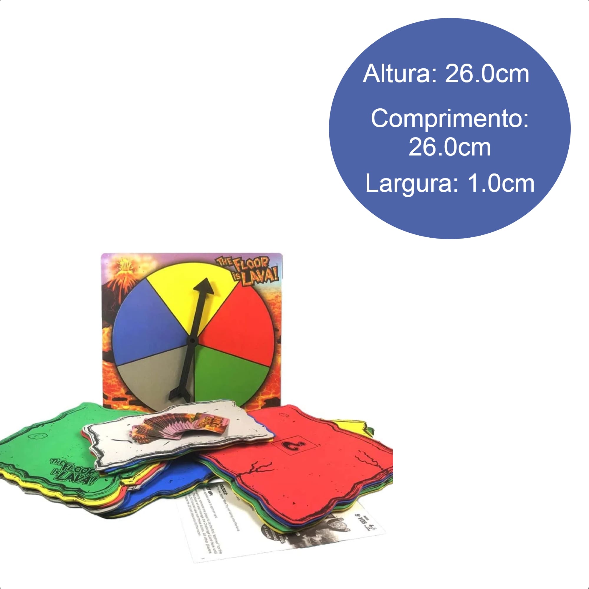 Jogo Chão É Lava Não Pise No Chão +3 Anos Brinquedo Lazer Multikids - BR1773