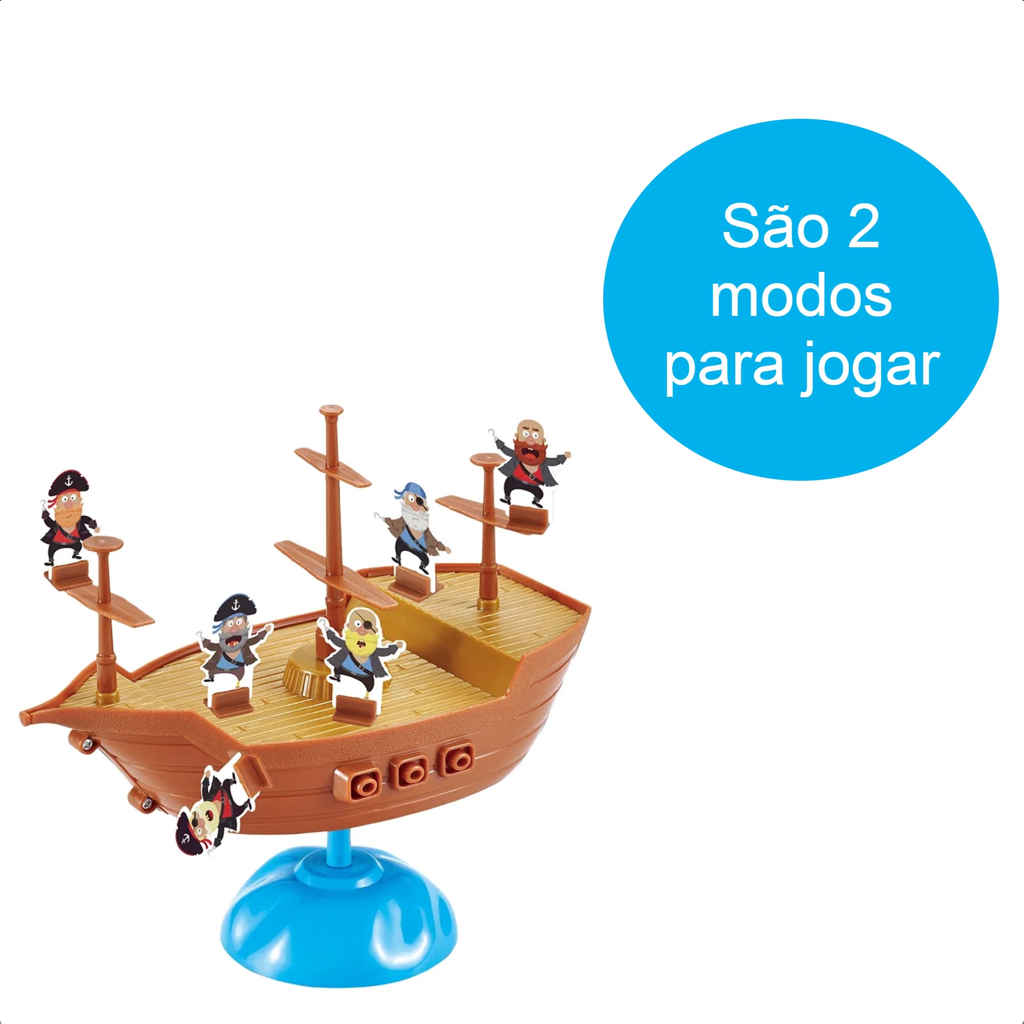 Jogo Equilibra Pirata Estratégia Equilíbrio e Concentração +5 Anos Multikids - BR1777
