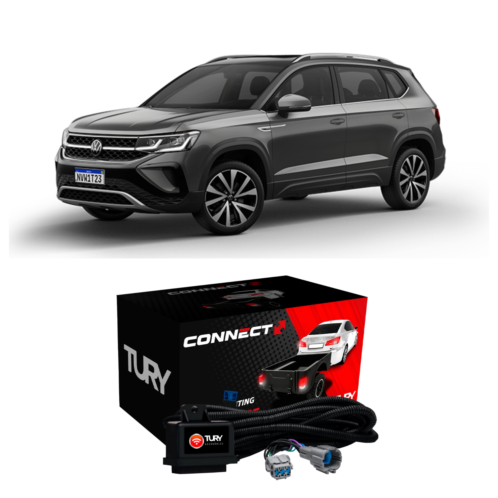 Módulo de Proteção Elétrica para engates VW Taos 2021 em diante - Tury CONNECT1CT