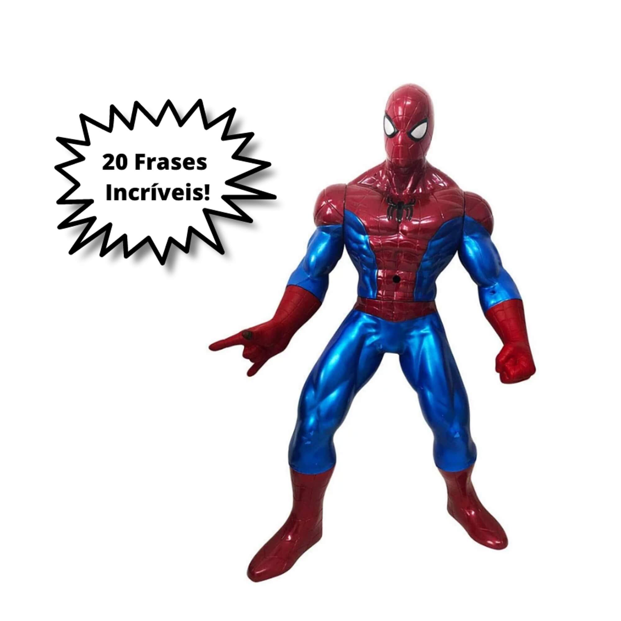 Boneco Homem Aranha 20 Frases Super Herói Spider Man Marvel Divertido 56cm +3 anos Mimo Toys - 0580